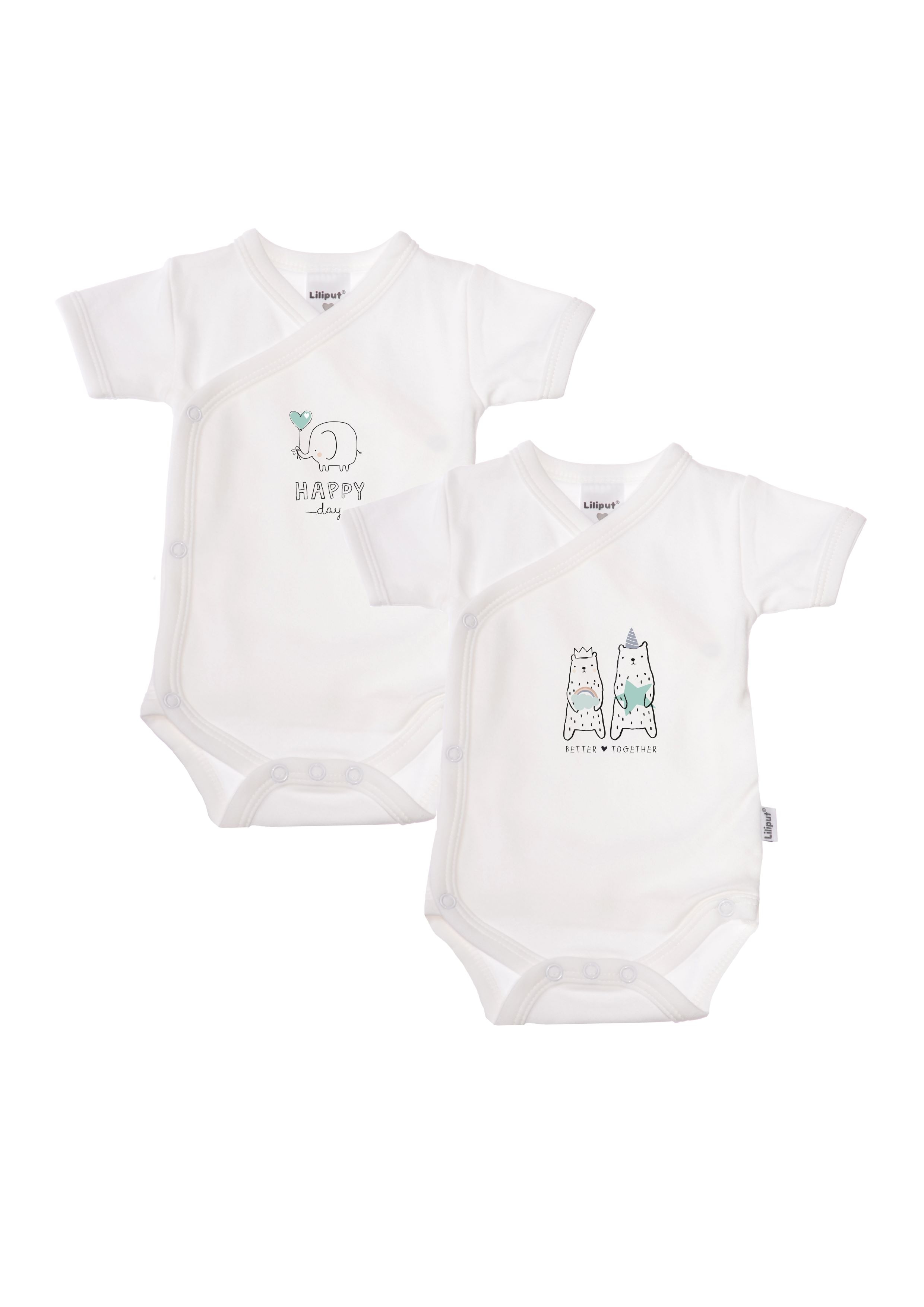 Liliput Body "Happy Day" 2 Stk. mit praktischer Druckknopfleiste