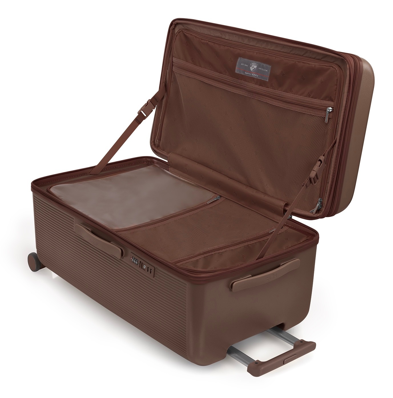 Heys Hartschalen-Trolley »Earth Tone Trunk L«, 4 Rollen, Trunk-Koffer Hartschalen-Koffer TSA-Schloss Volumenerweiterung