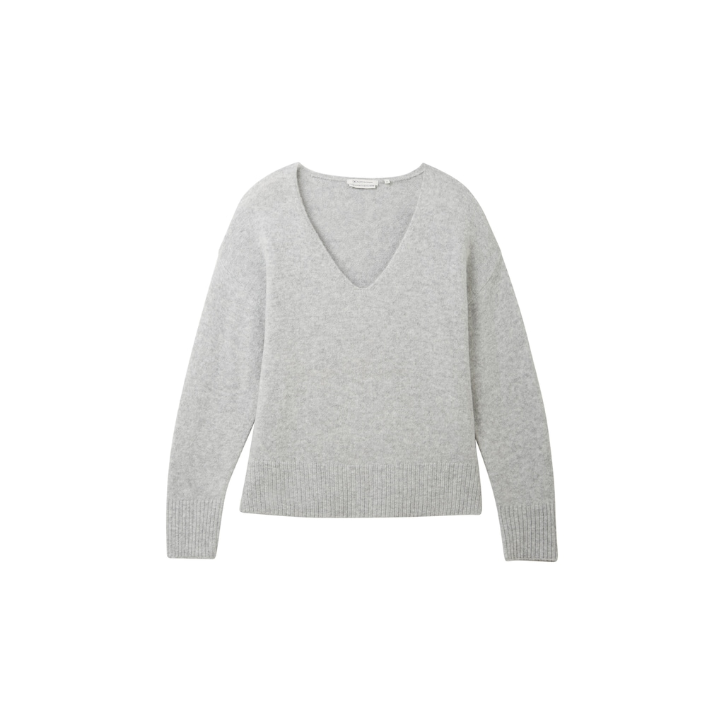 TOM TAILOR Denim V-Ausschnitt-Pullover