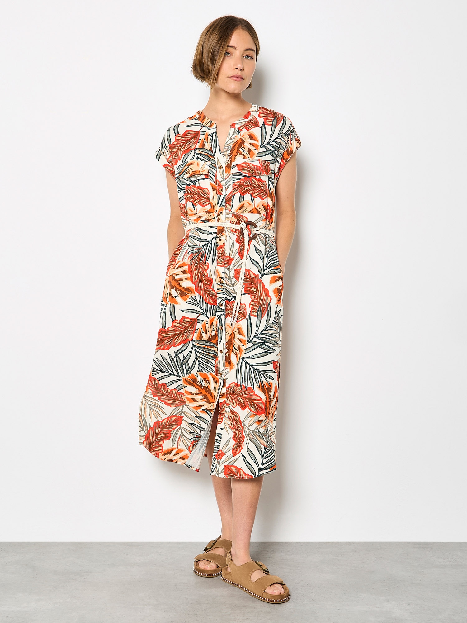 Apricot Midikleid "Midikleid" Druck