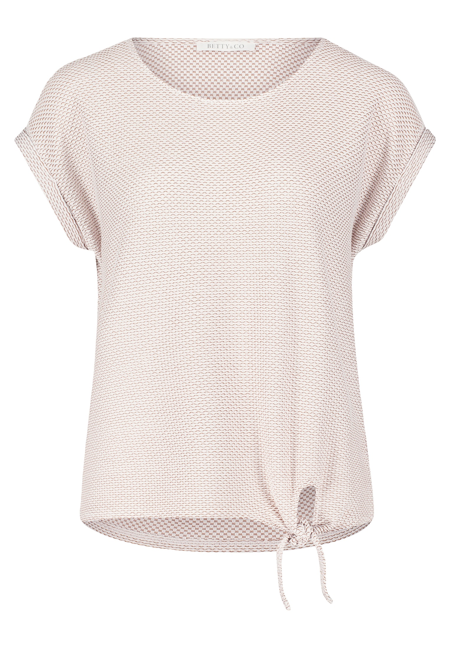 Betty&Co Kurzarmshirt "Betty & Co Casual-Shirt mit Wellenstruktur", (1 tlg. günstig online kaufen