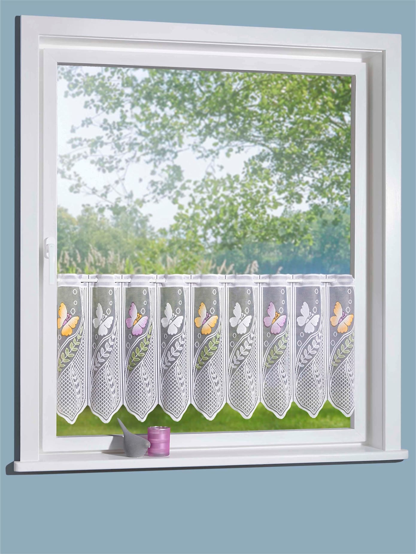 Scheibengardine Durchzuglöcher 1 Stk. tlg. günstig online kaufen