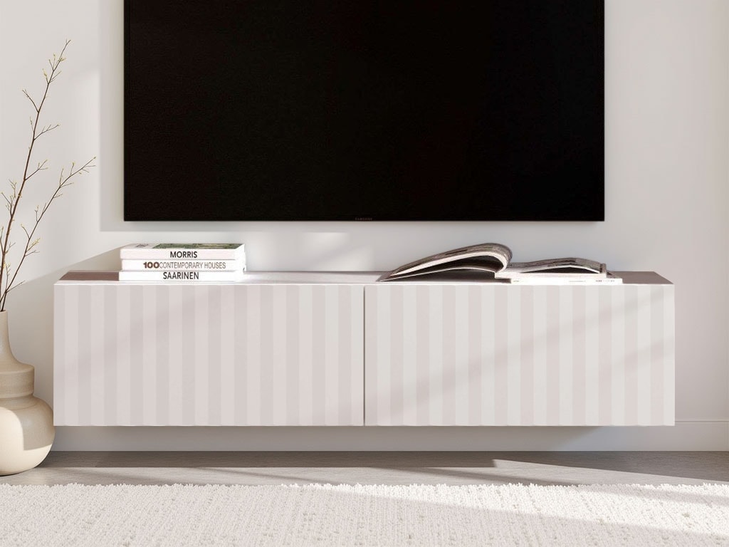 Home affaire Lowboard "Antibes TV-Lowboard, Breite 192/154/128 cm, TV-Schrank" TV-Kommode, 3D-Fronten, Push-To-Open-Funktion, Wandmonatage