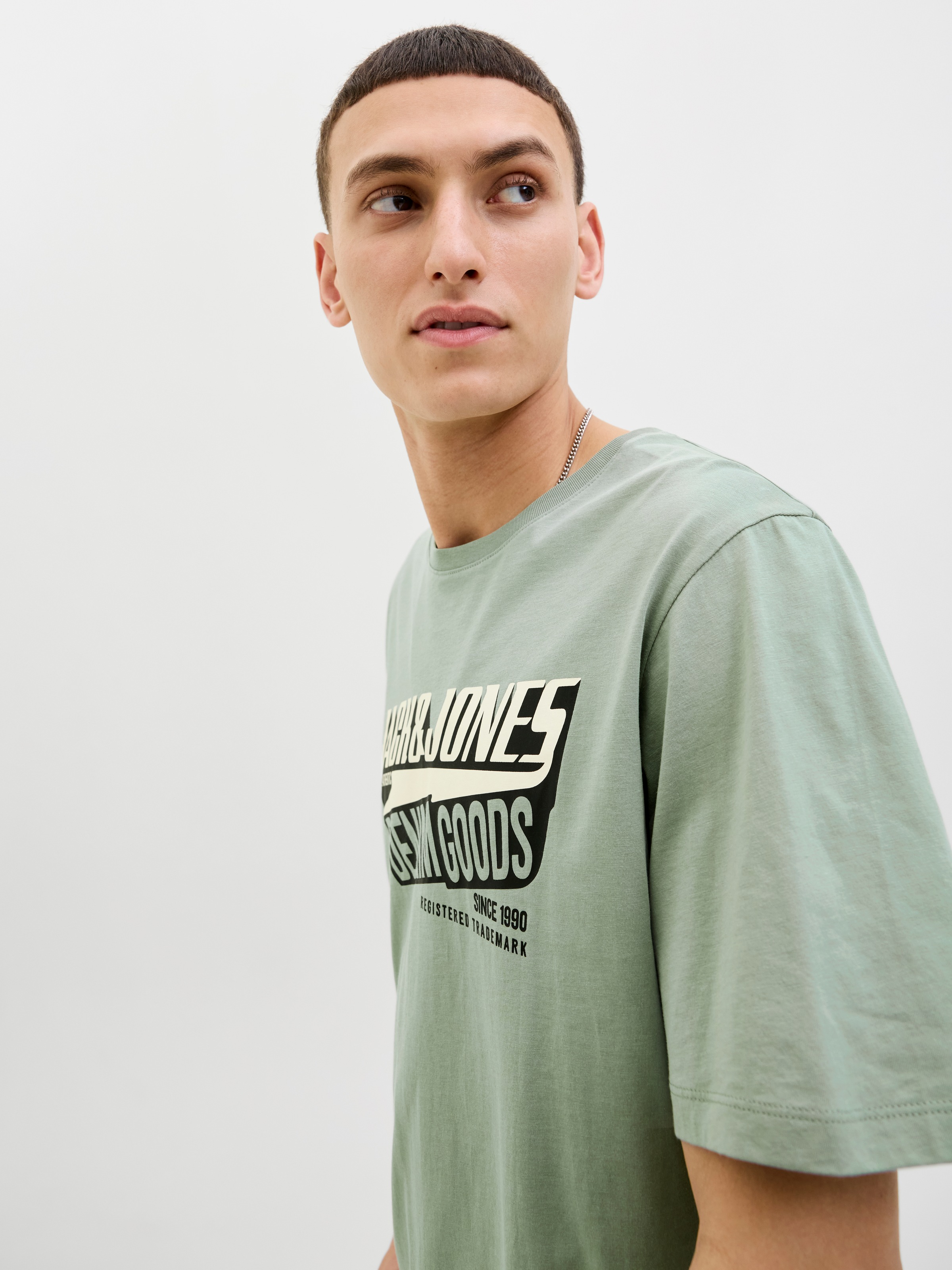 Jack & Jones Rundhalsshirt »JJELOGO TEE SS O-NECK 2 COL AW25 SN«