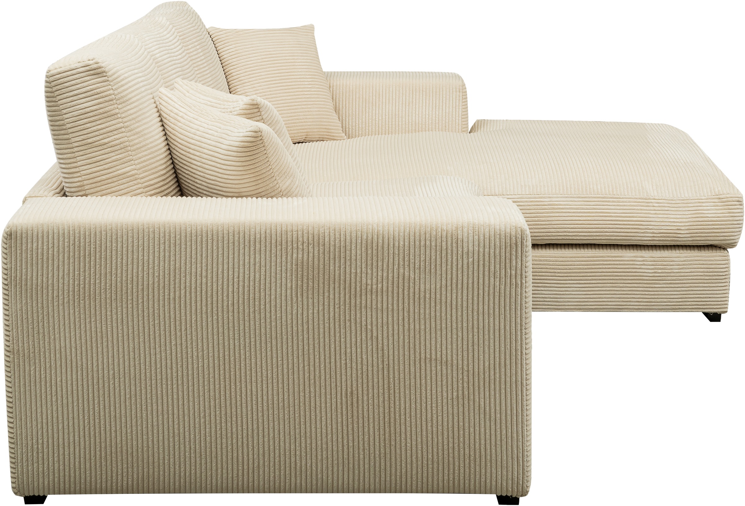 WERK2 Ecksofa »Eden modern und zeitlos, geschmackvolles Sofa, Breite 286cm, L-Form«, Design Ecksofa in Cord mit besonders weichem Sitzkomfort