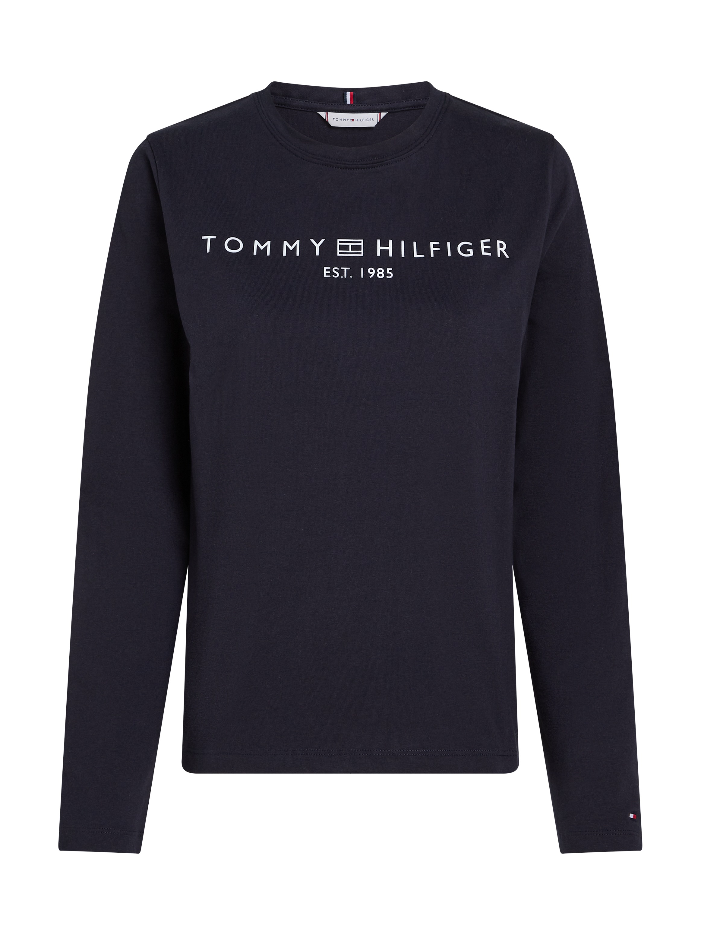 Tommy Hilfiger Langarmshirt »REG CORP LOGO C-NK LS«, mit Logoschriftzug