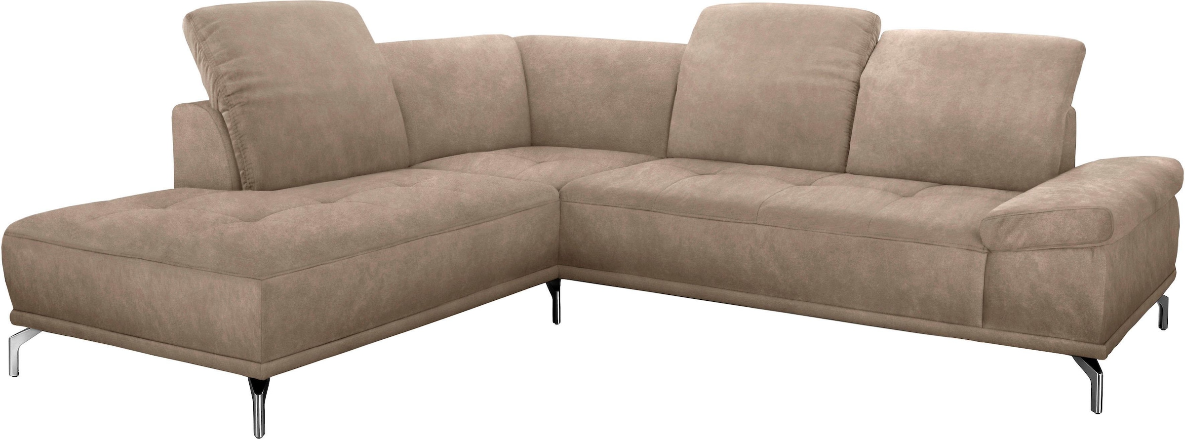 Places of Style Ecksofa »Caluna«, Inkl.Sitztiefenverstellung, wahlweise mit Kopf- und Armteilverstellung