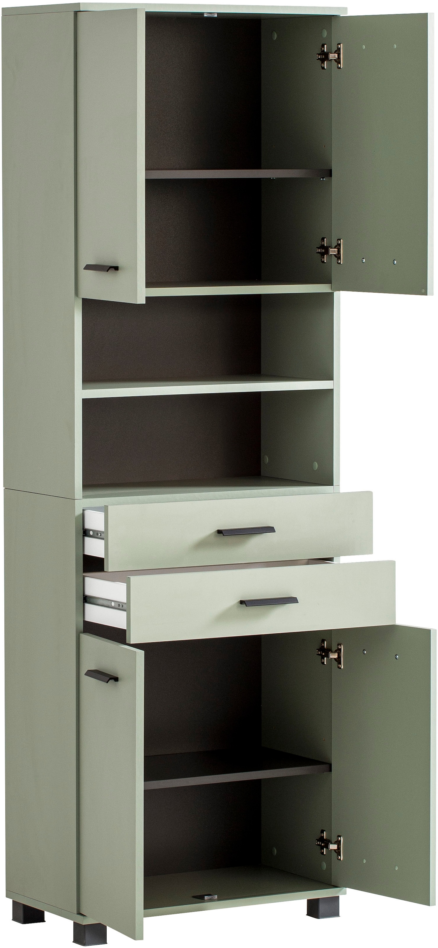 Schildmeyer Hochschrank »Palermo, Made in Germany«, Breite 60 cm, verstellbare Einlegeböden, Metallgriffe