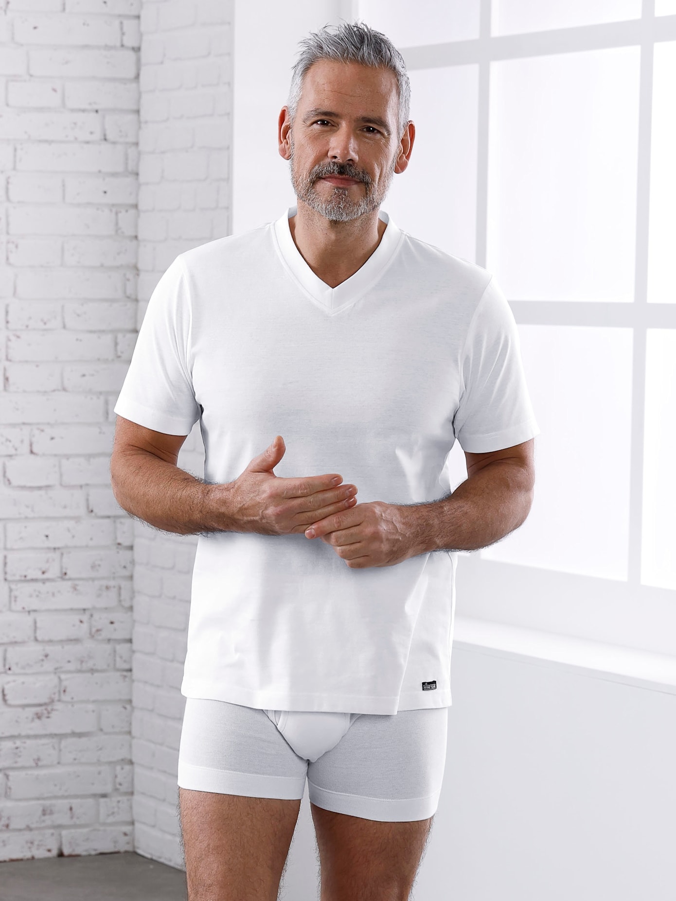 KINGS CLUB Herren Unterziehshirt, Gr. 6, weiß, 100% Baumwolle, Unterhemden