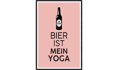 Metallbild »Bier Yoga«, Sprüche, (1 St.)