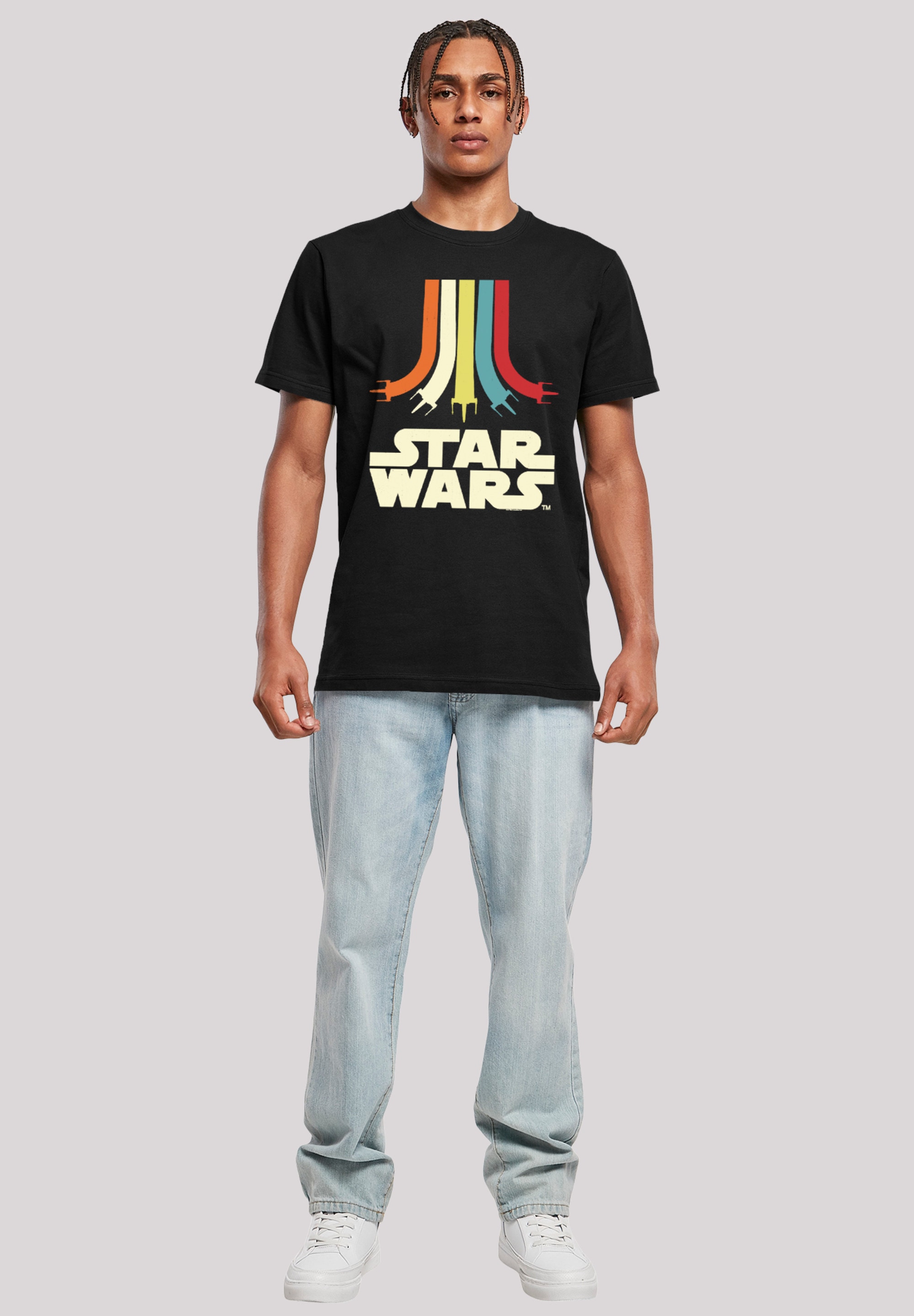 F4NT4STIC T-Shirt »Star Wars Retro Rainbow Regenbogen«, Print