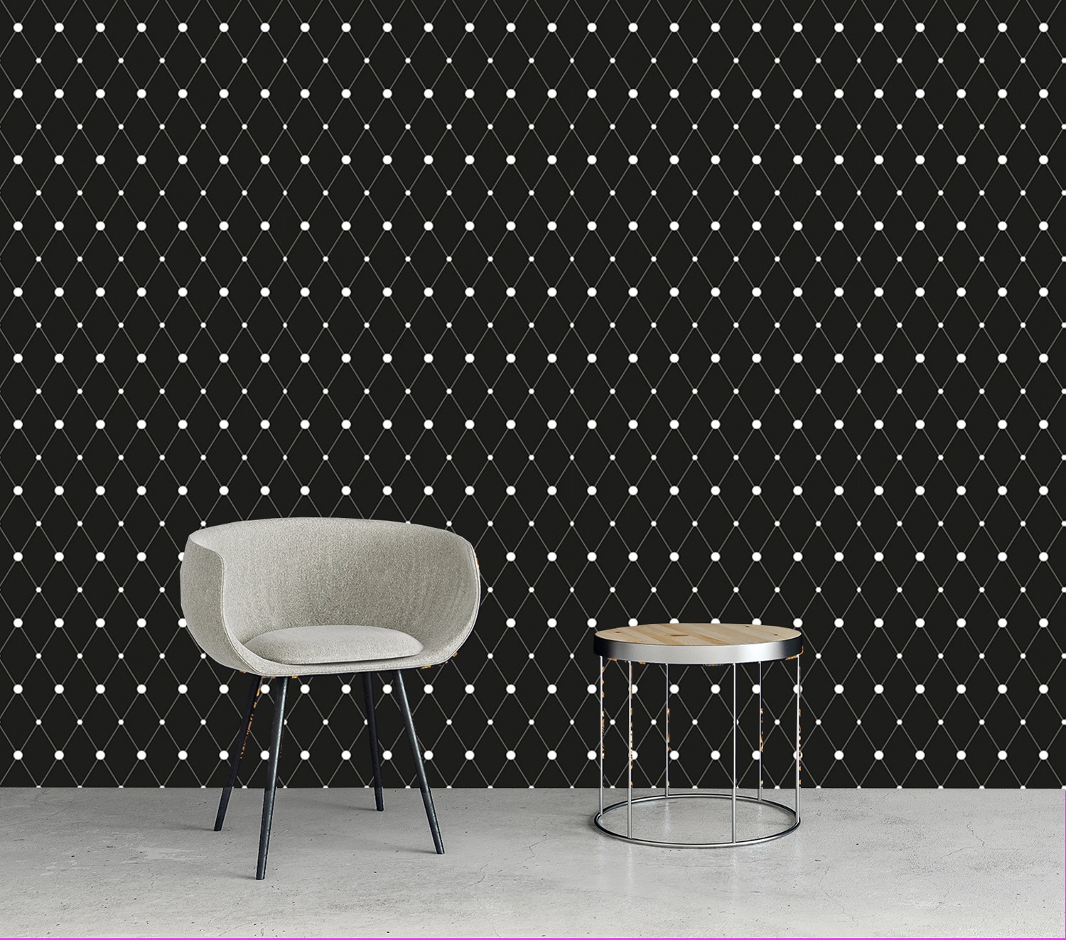 queence Vinyltapete »Sarita«, bedruckt-Motiv-gemustert-3D-Optik-gepunktet, 90x250cm, selbstklebend, kinderleichte Anbringung, Sticker