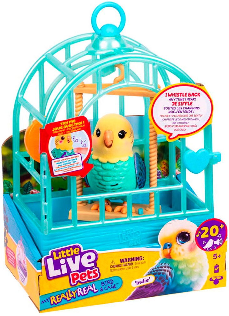 Moose Spielfigur »Little Live Pets, My Really Real Bird mit Vogelkäfig - Indie«