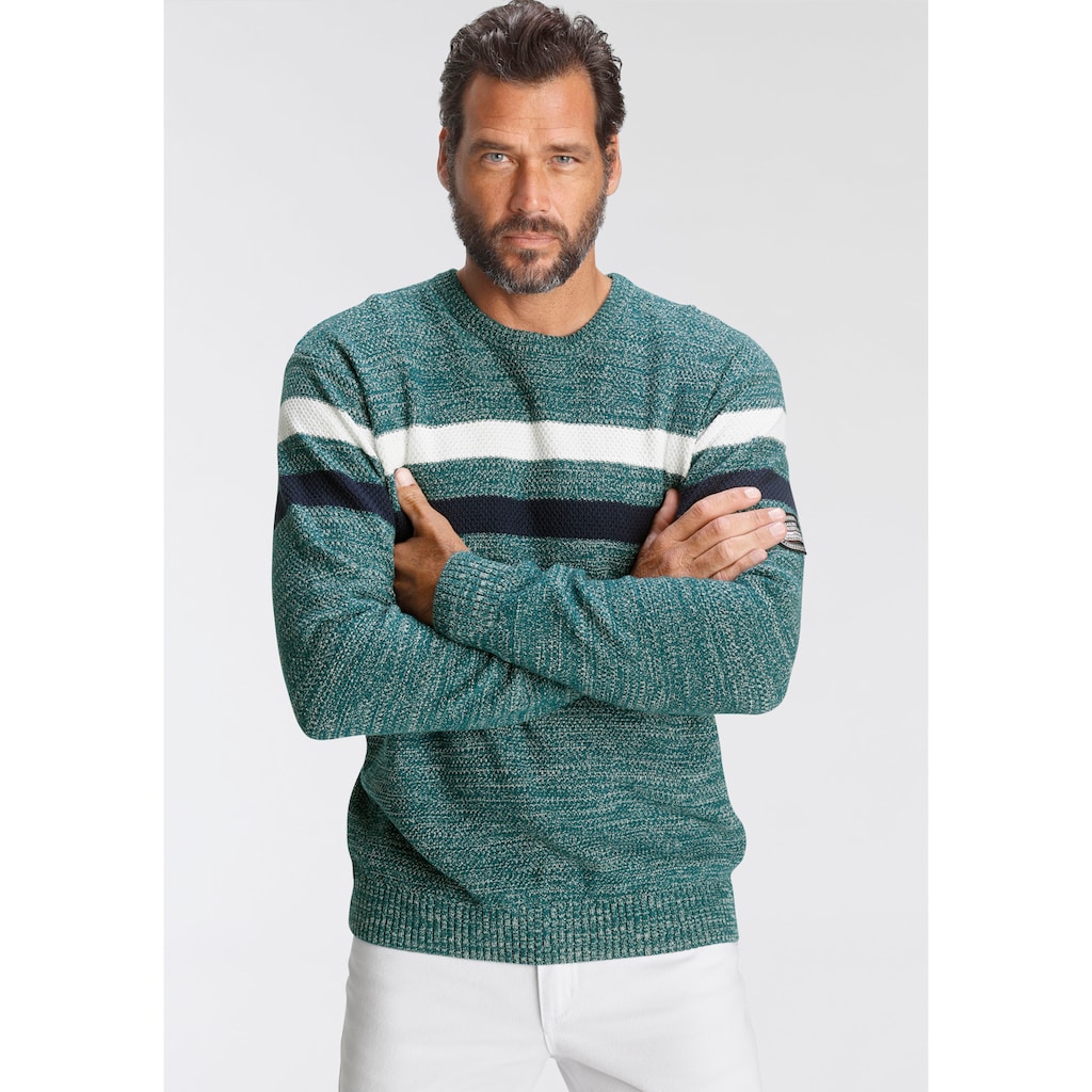 Man's World Strickpullover, in melierte Optik