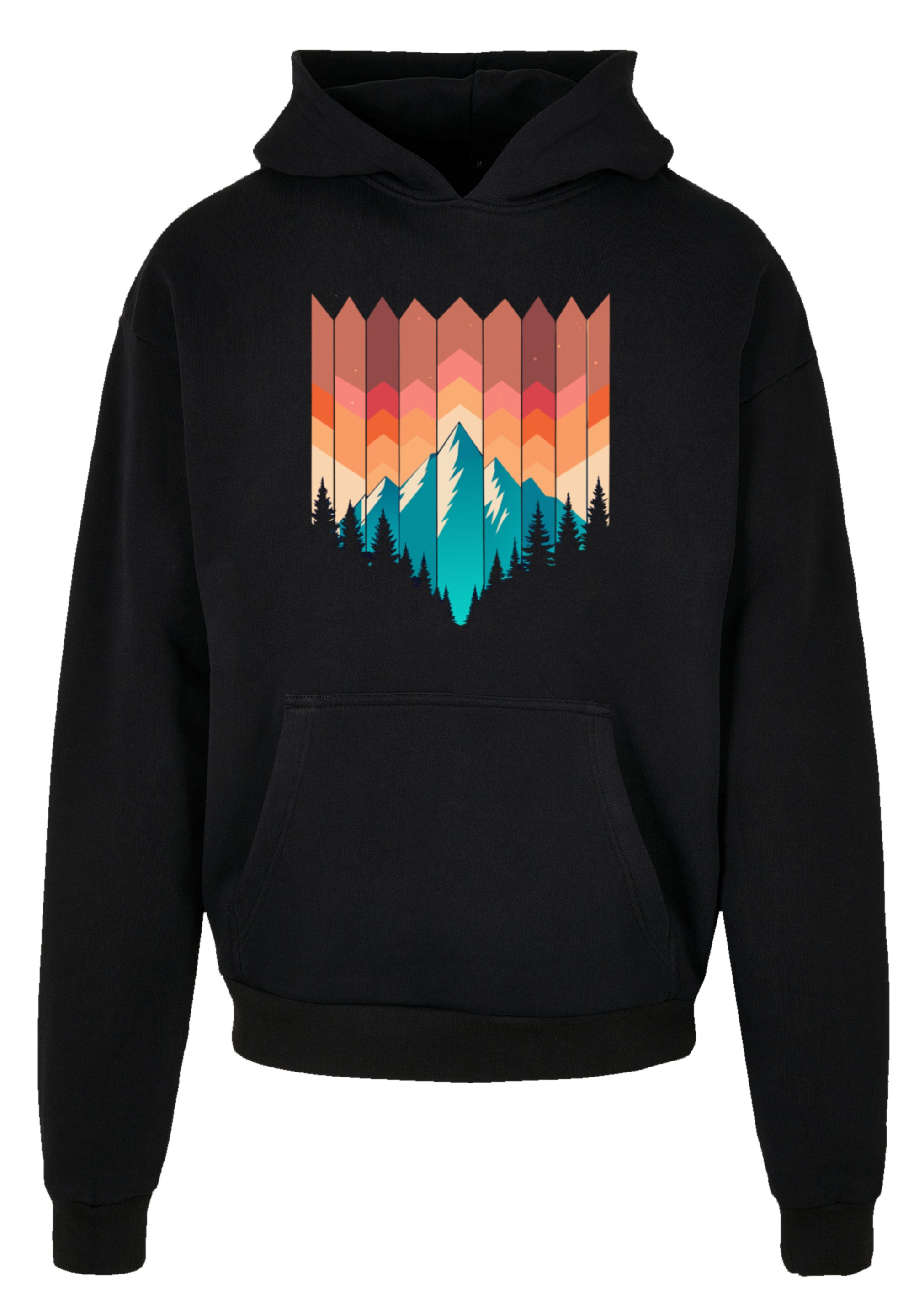 F4NT4STIC Kapuzenpullover »Berg Sonnenuntergang Geometrisch«, Premium Qualität