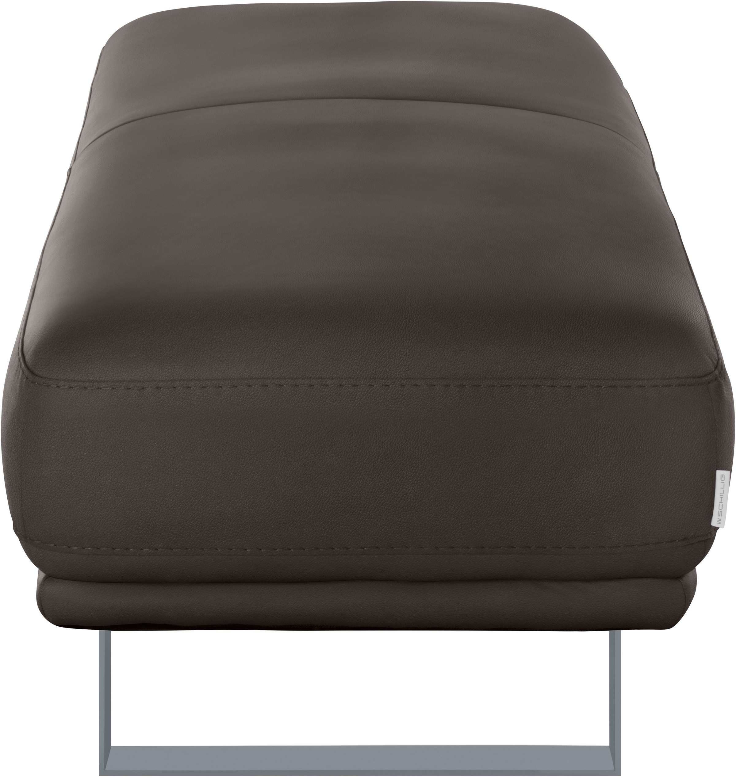 W.SCHILLIG Hocker »montanaa«, mit Metallkufen in Silber matt, Breite 141 cm