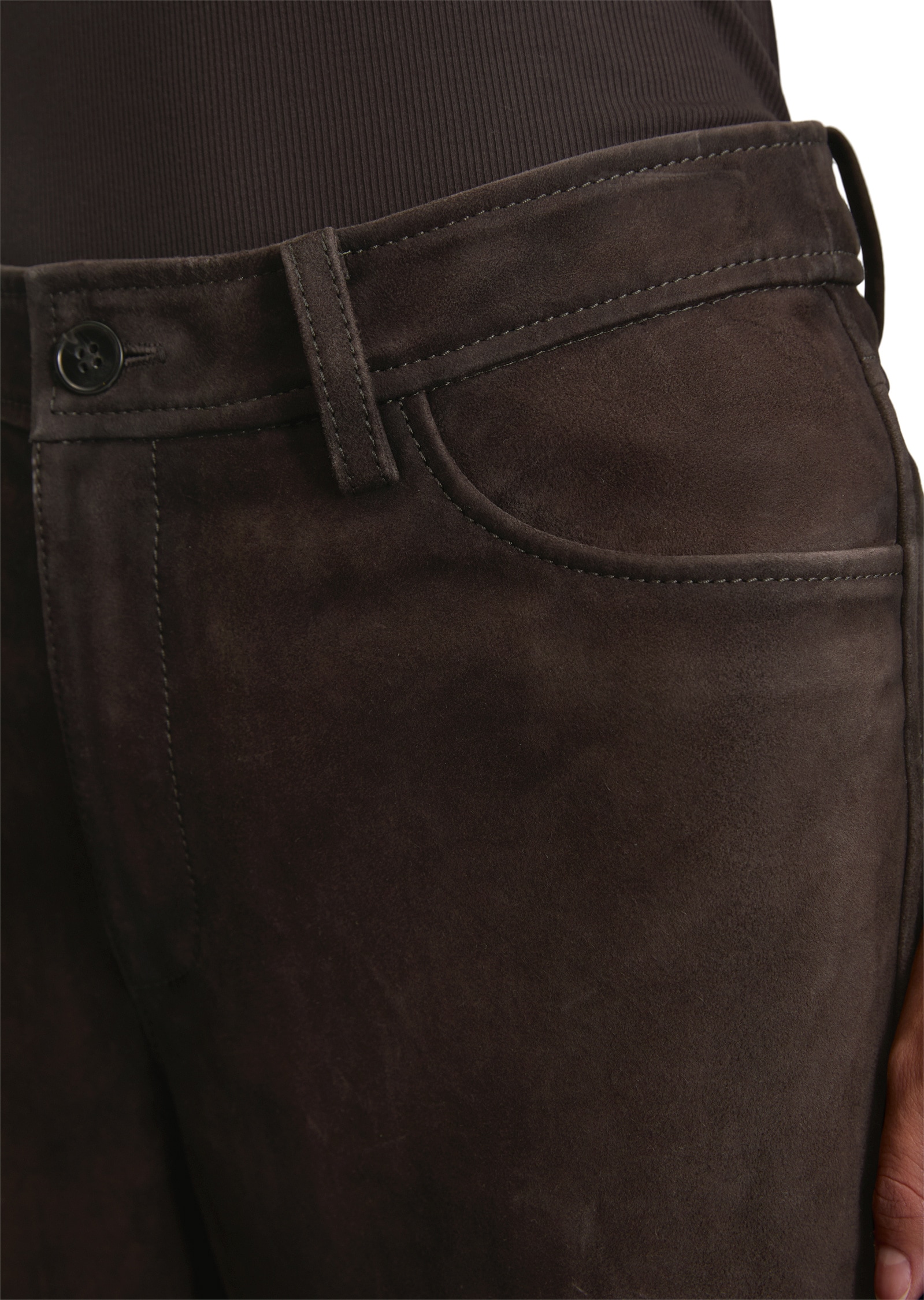 Marc O'Polo Lederhose »aus softem Ziegen-Veloursleder«