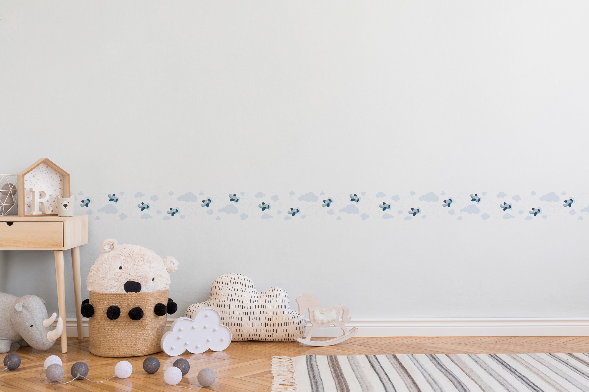 A.S. Création Bordüre »Cute Planes«, Motiv-abstrakt-naturalistisch, Tapete Kinder Borte Wohnzimmer Schlafzimmer Küche Design Kinderzimmer