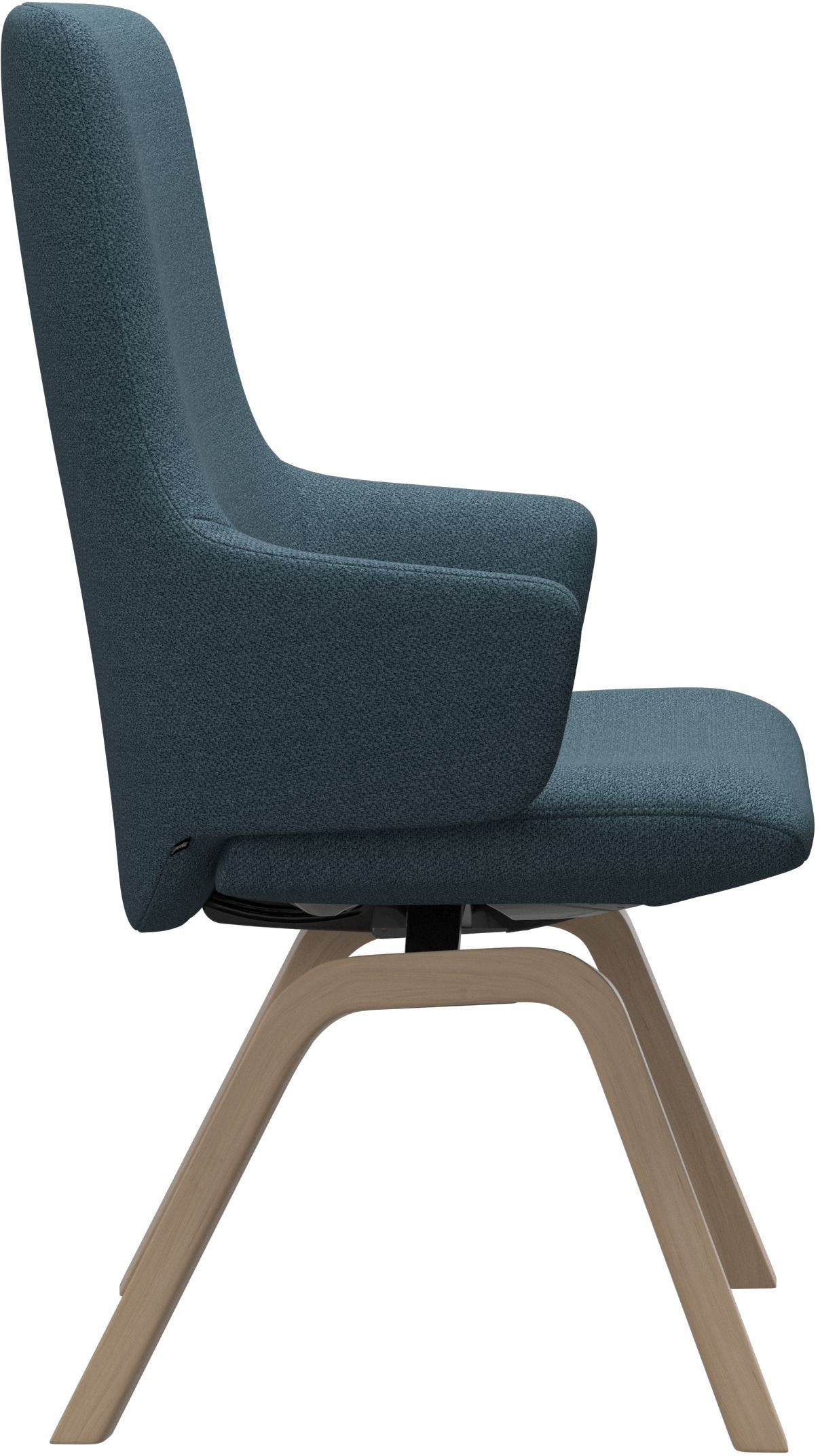 Stressless® Polsterstuhl »Laurel«, ROHLEDER Stoff Q2 FARON, High Back mit Armlehne, Größe L, mit schräggestellten Beinen in Eiche