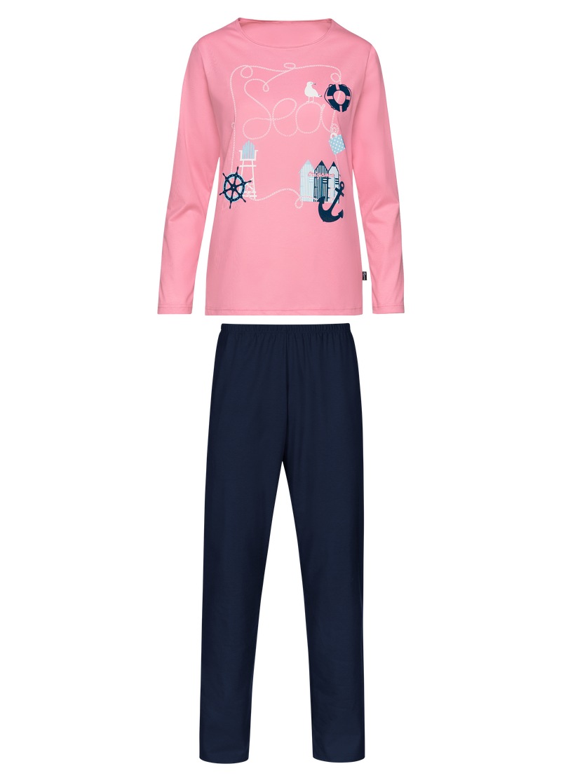 Trigema Schlafanzug »TRIGEMA Pyjama mit maritimem Print«, (1 tlg.)