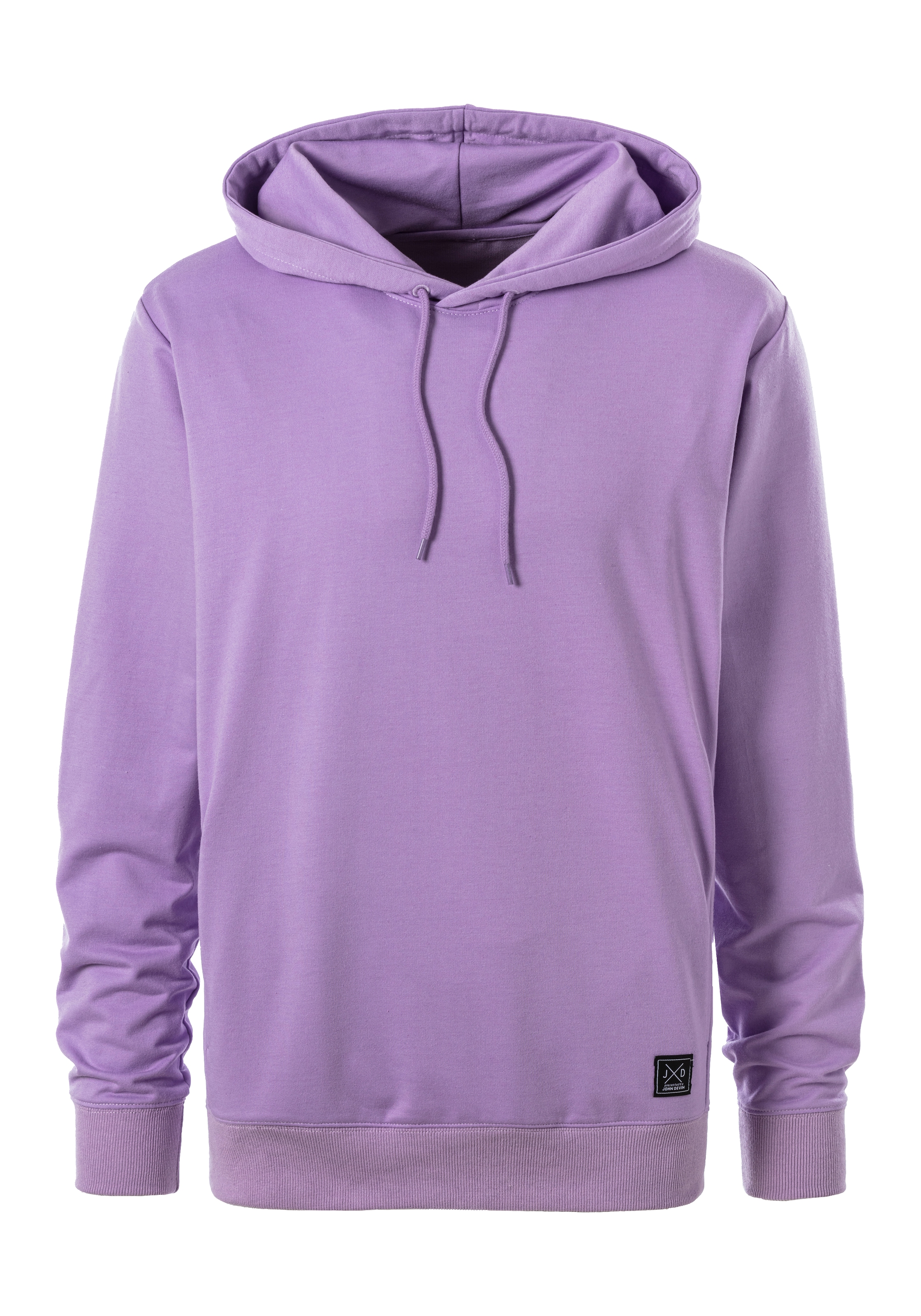 John Devin Hoodie, Langarm, Sweatshirt mit Rundhals und Kapuze, Baumwollmischung