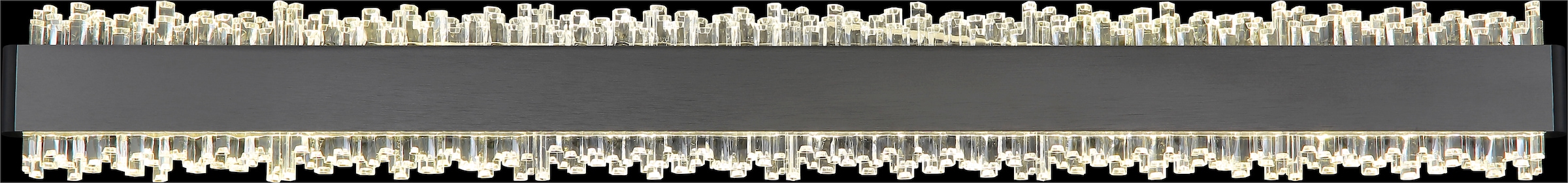 GLOBO LIGHTING Wandleuchte »STALAGMITA« LED-Modul 1 Stk. Warmweiß Wandleuchte Schwarz/Grau, Acrylkristalle, LED
