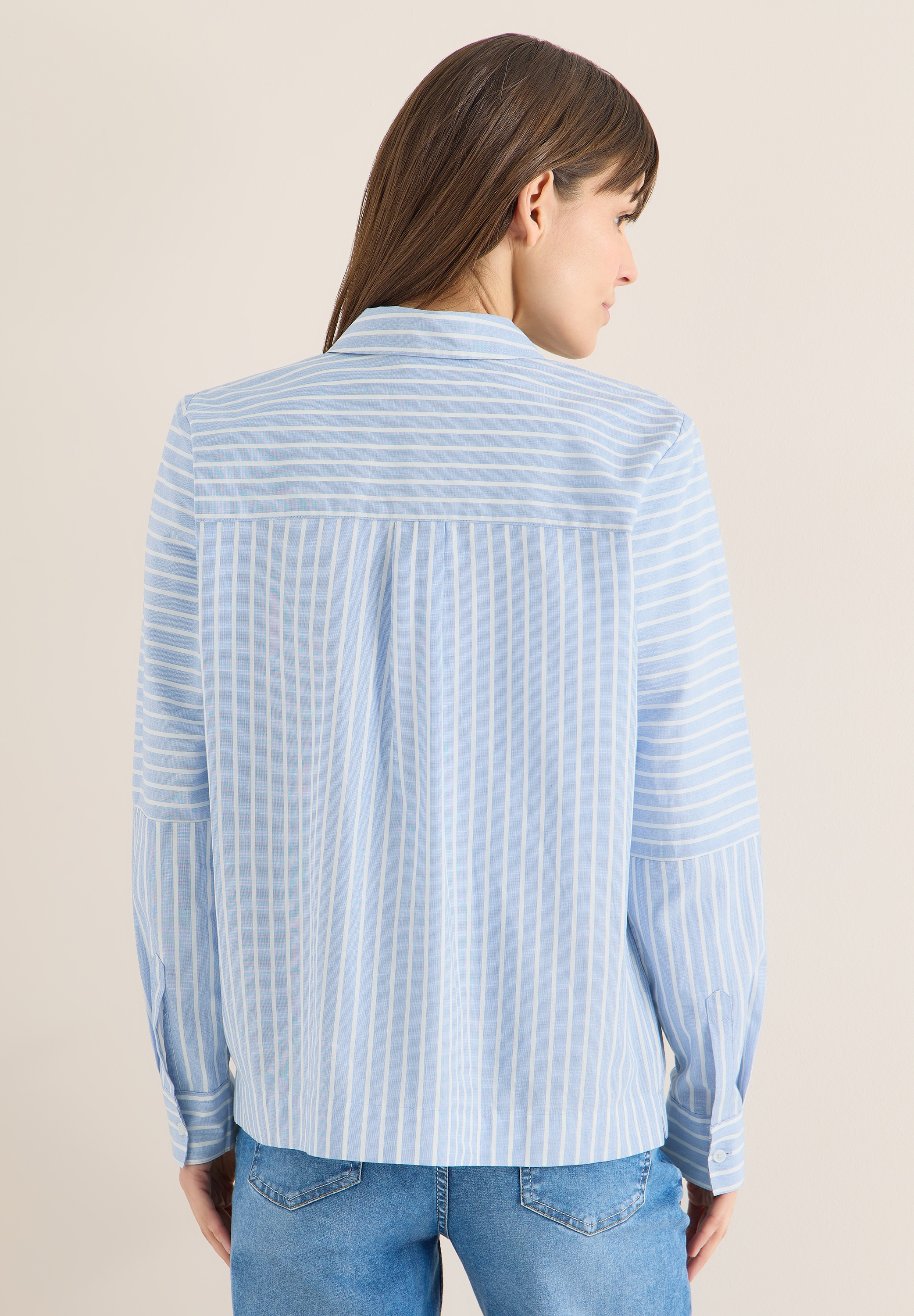 Cecil Langarmbluse aus reiner Baumwolle