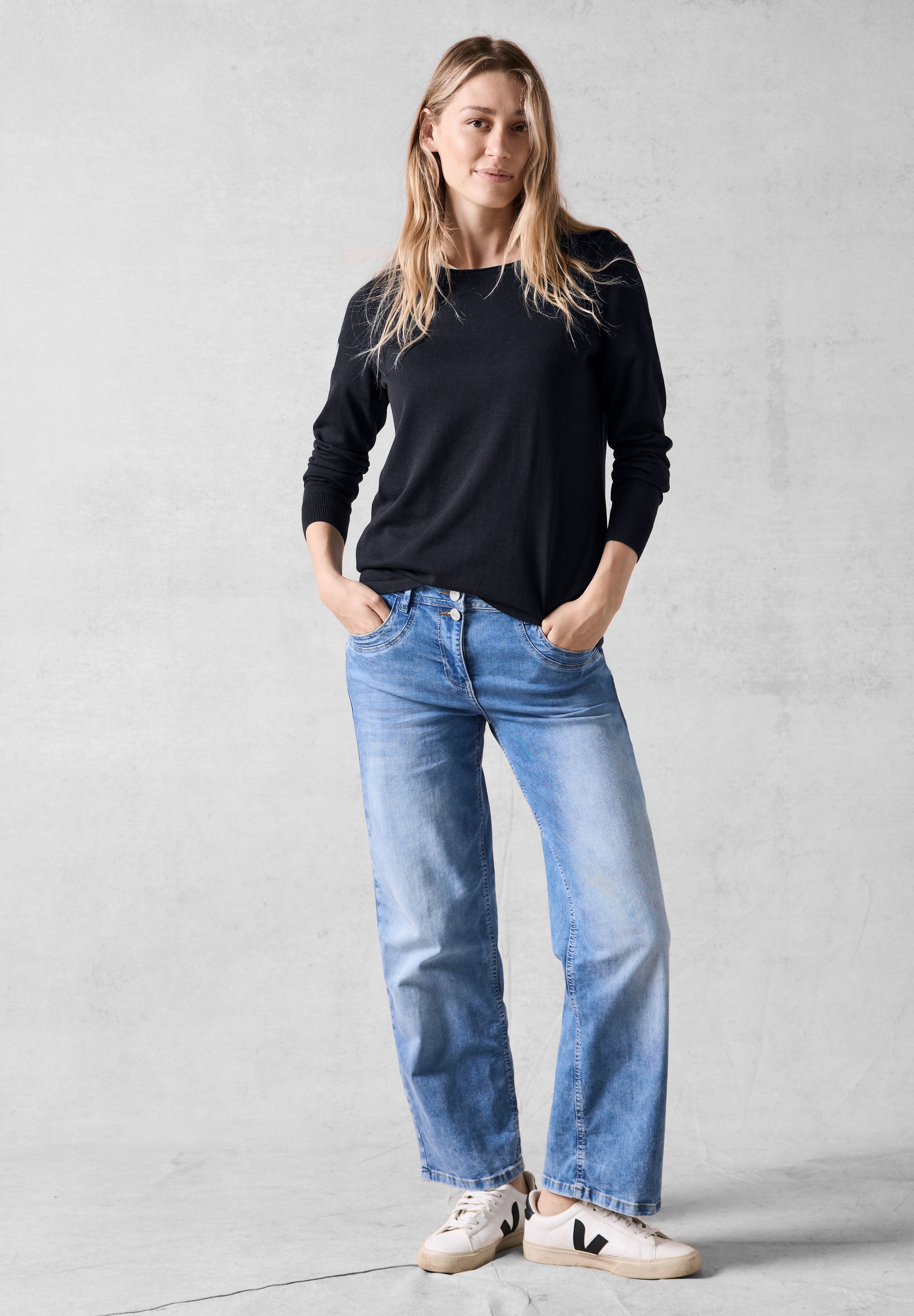 Cecil Strickpullover, mit Rundhalsausschnitt