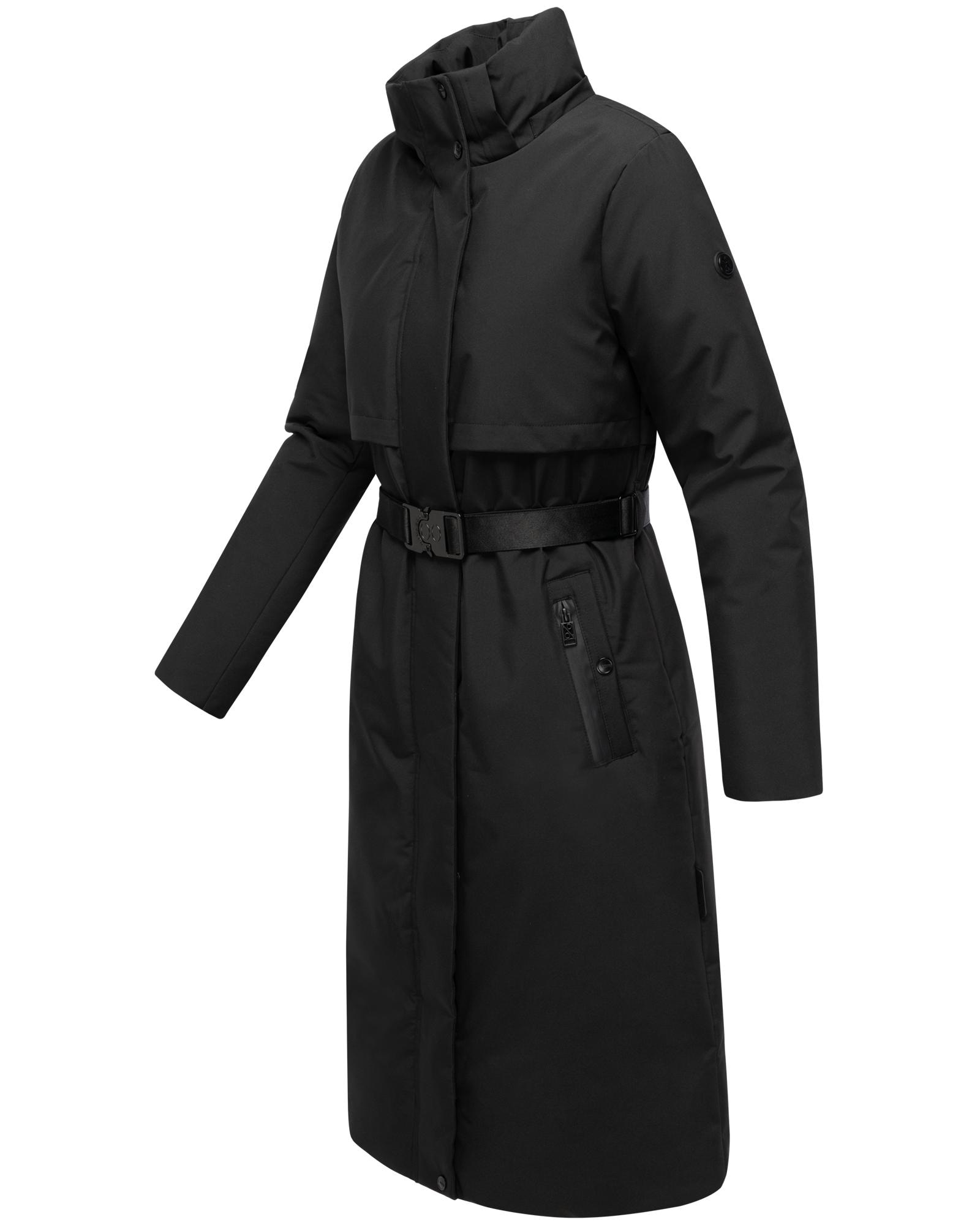 Navahoo Wintermantel »Waldbummler 14« Wasserabweisender Winterparka mit Kapuze und Taillengürtel
