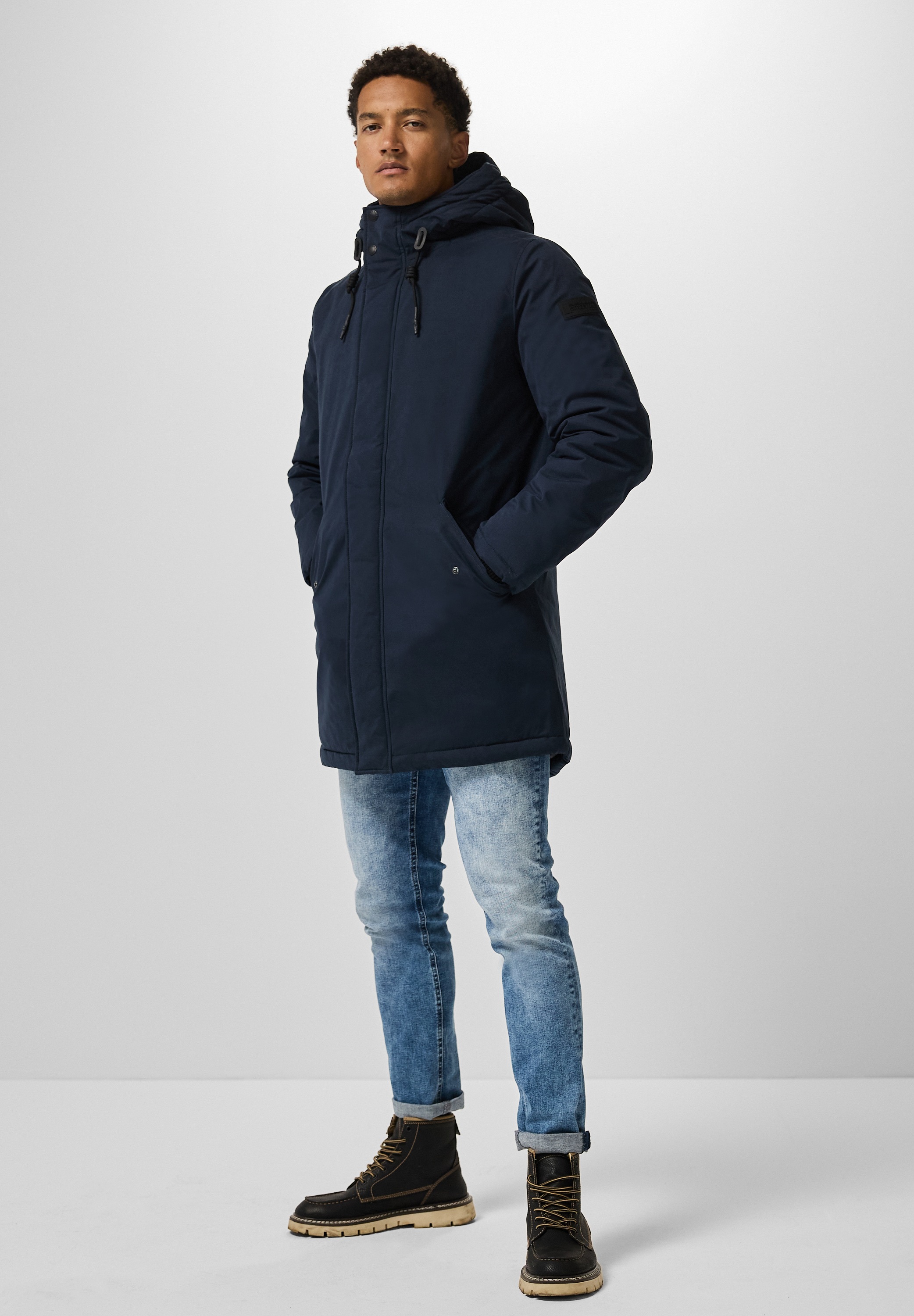 Thumbnail - STREET ONE MEN Steppjacke mit Kapuze mit Kapuze