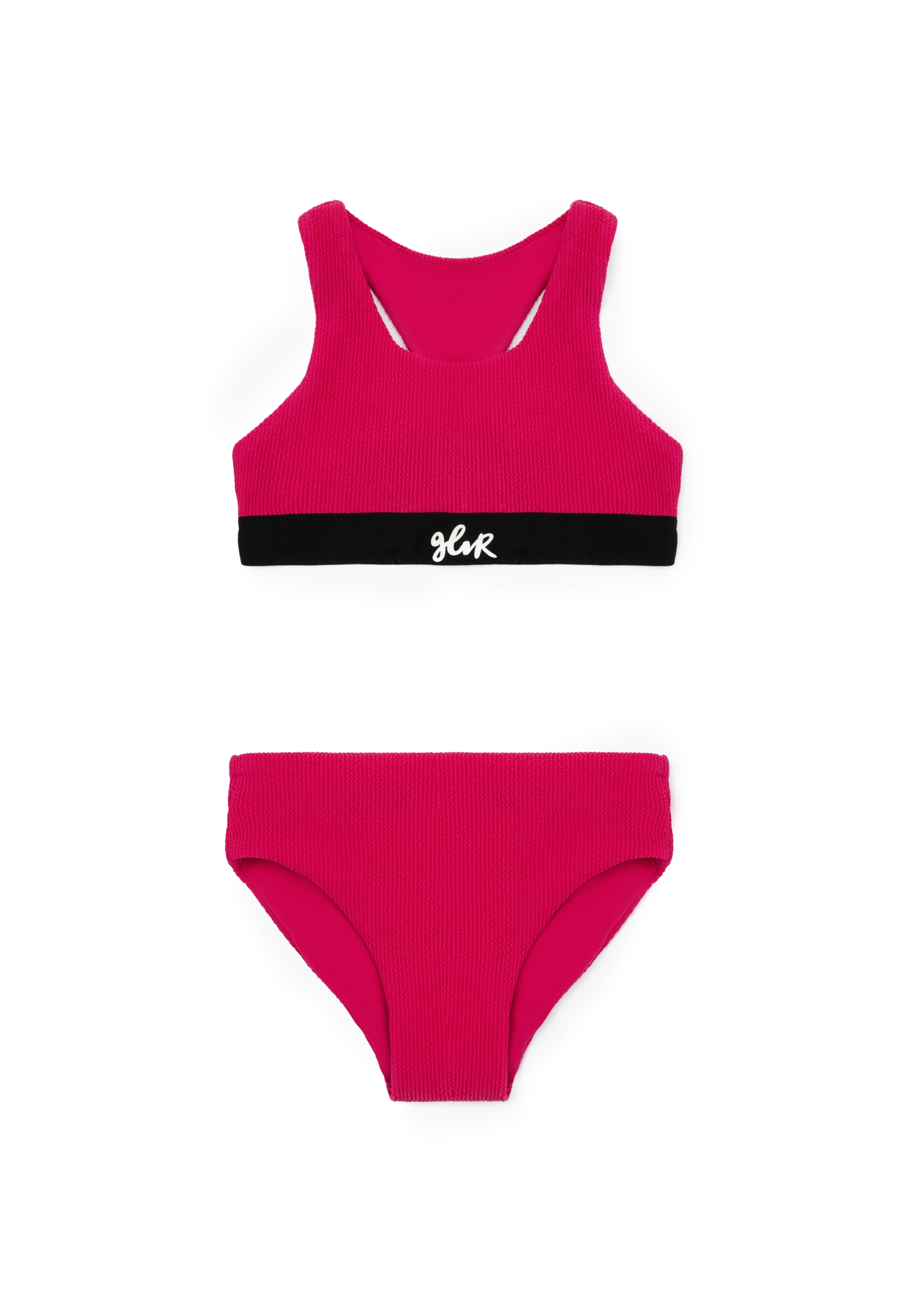 Balconette-Bikini, mit kontrastfarbigem Logodruck