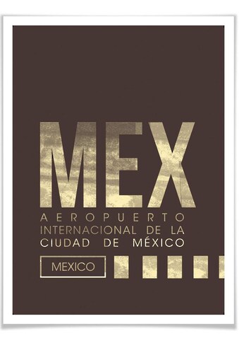 Wall-Art Poster »Wandbild MEX Flughafen Mexico City«, Flughafen, (1 St.), Poster,... kaufen