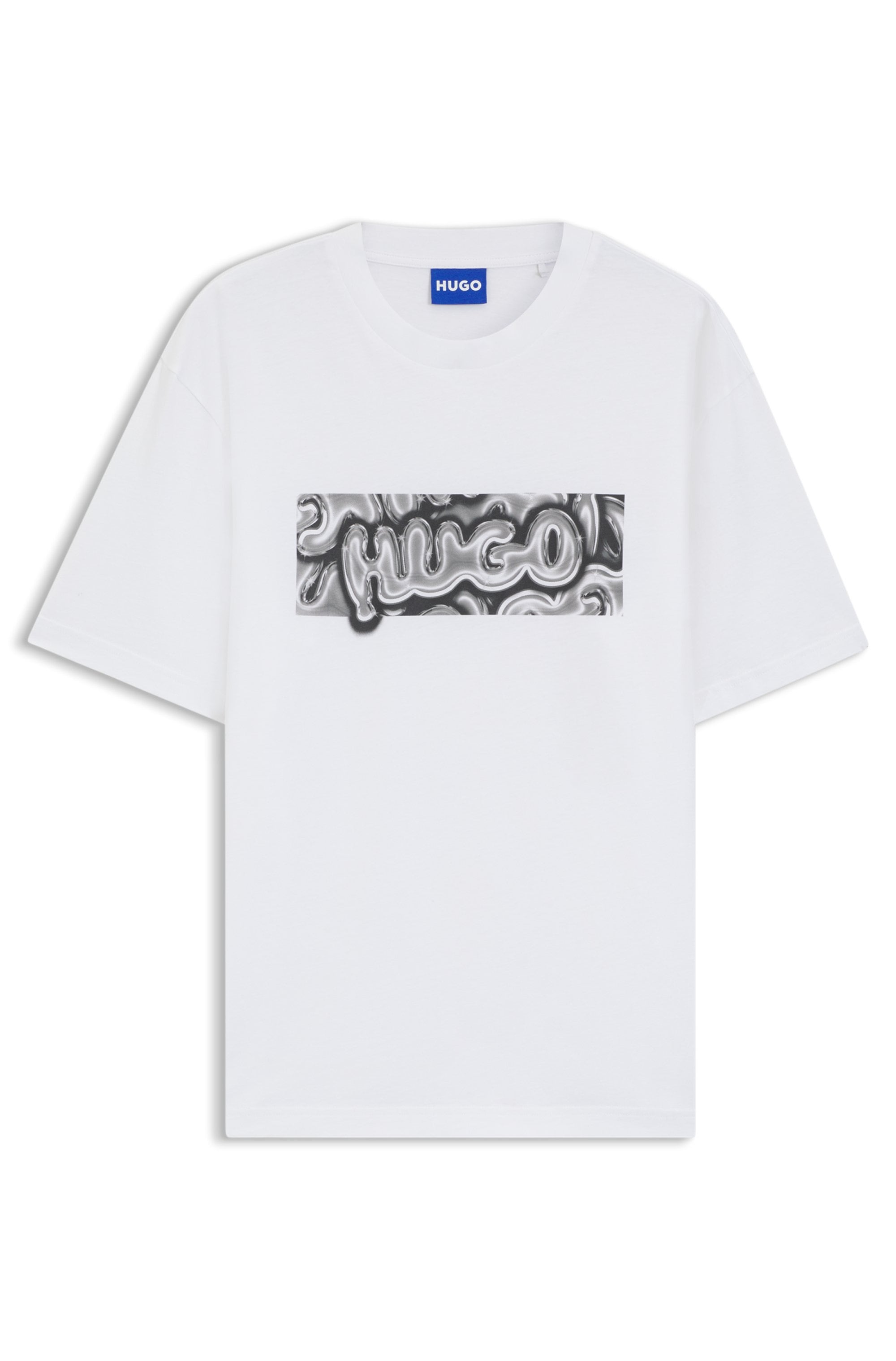 HUGO Blue T-Shirt »Nedirix«, Rundhalsausschnitt, regular fit, Logoprint