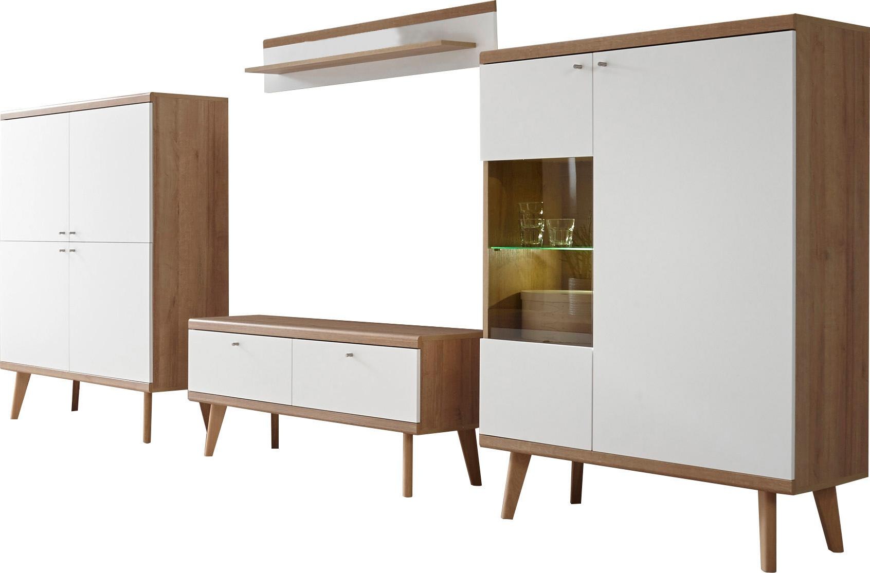 andas Wohnwand "Merle" Set, 4 Stk. tlg. günstig online kaufen