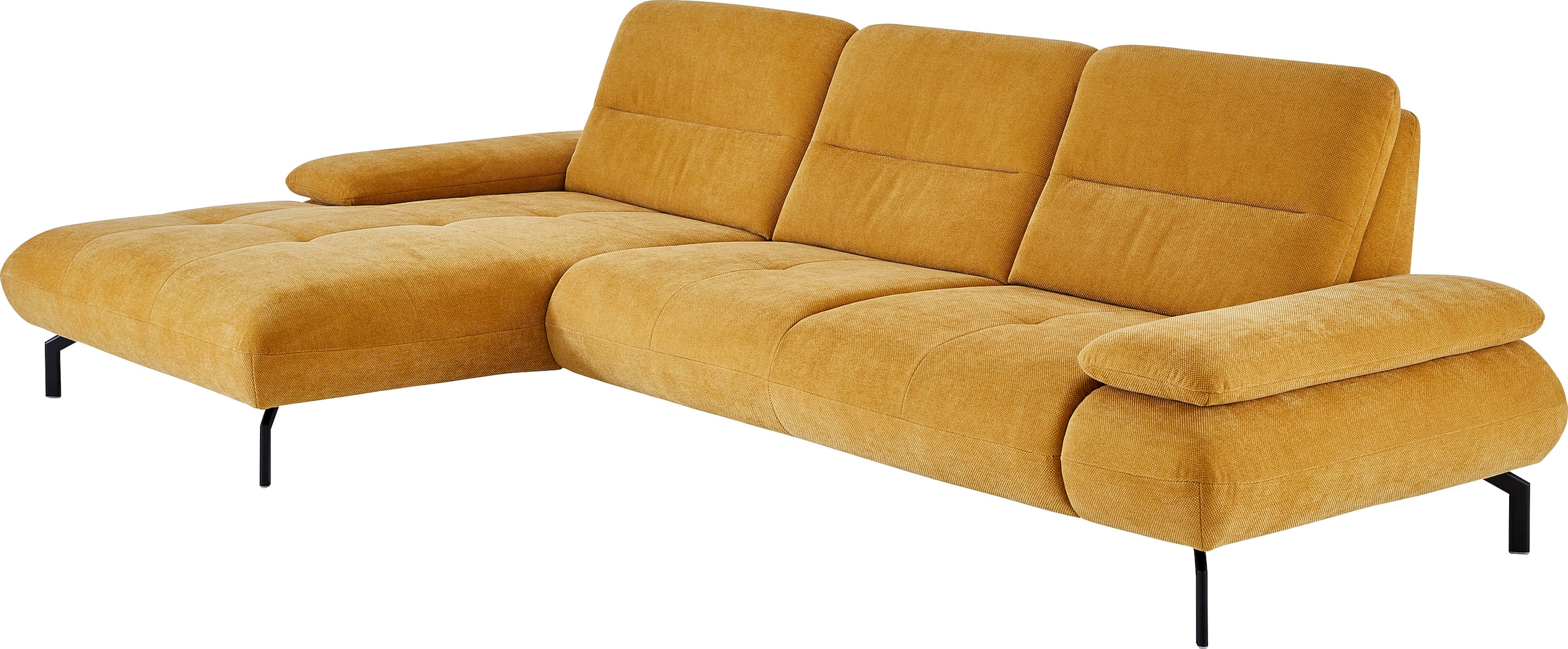 Die PlanBar Ecksofa »MP-IN23186 L-Form«, Hochwertige Kaltschaumpolsterung, wahlweise mit motorischem Canape