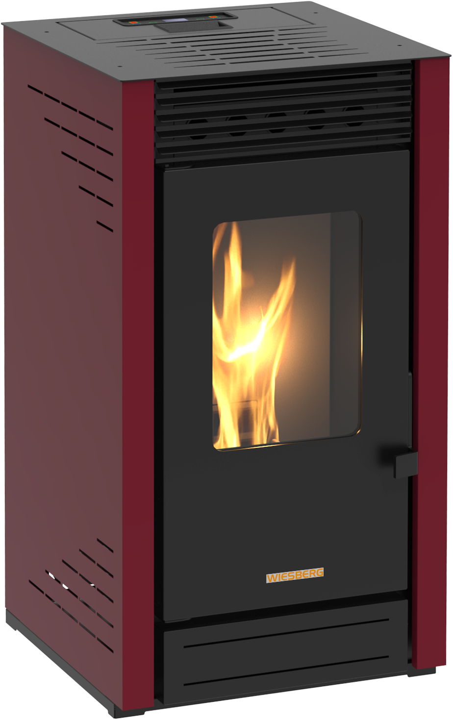 BLAZE Pelletofen "Maui 8", rot, Wohnzimmer, Kaminöfen, optional WLAN fähig