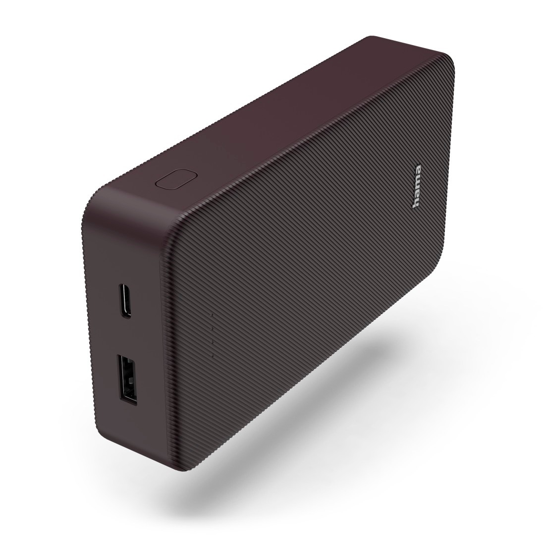 HAMA Powerbank "Powerbank 20000mAh, 2 Ausgänge: USB-C, USB-A", 20.000mAh, lila, Akkumulatoren