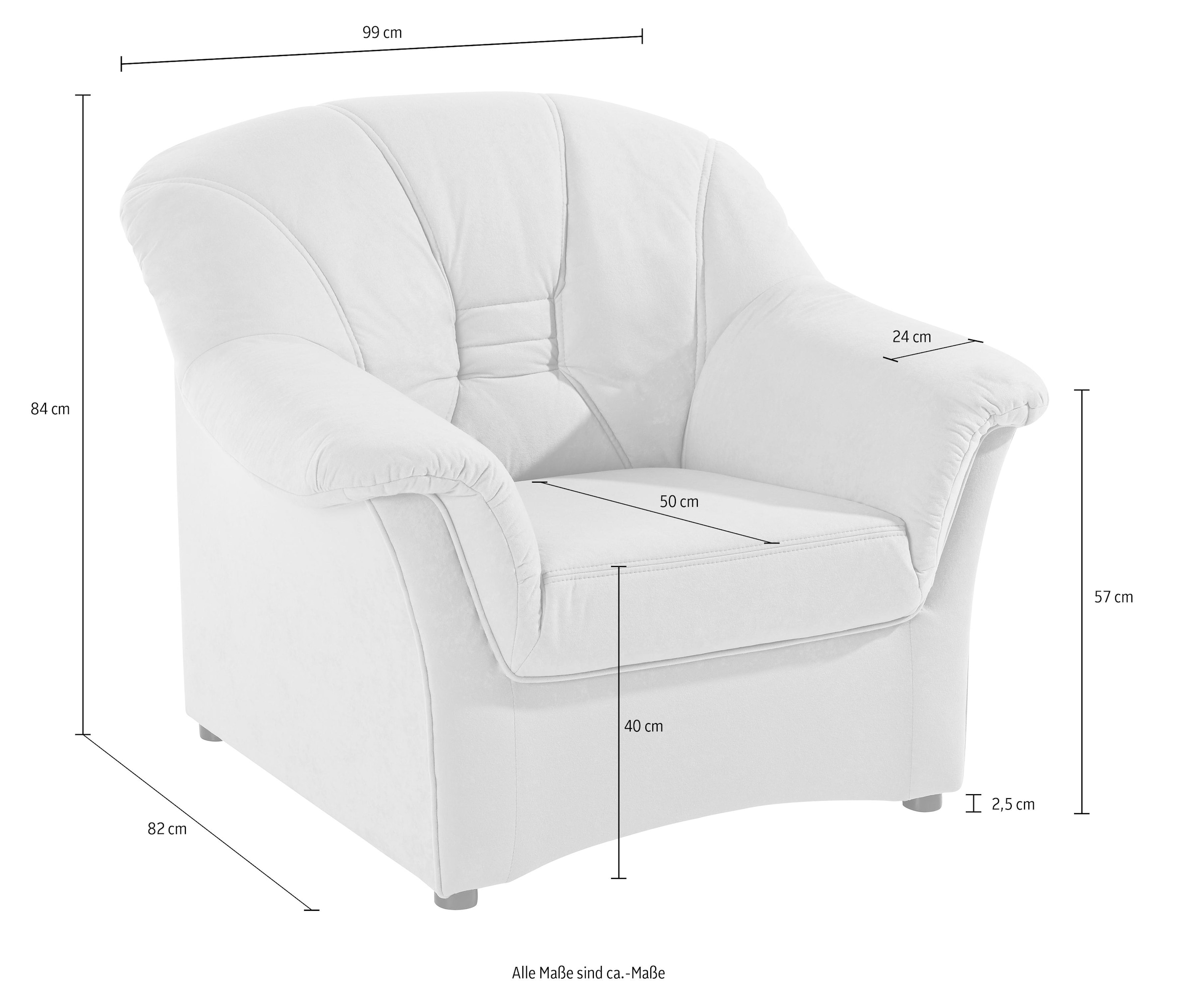 DOMO collection Sessel »Elva«, wahlweise mit Federkern