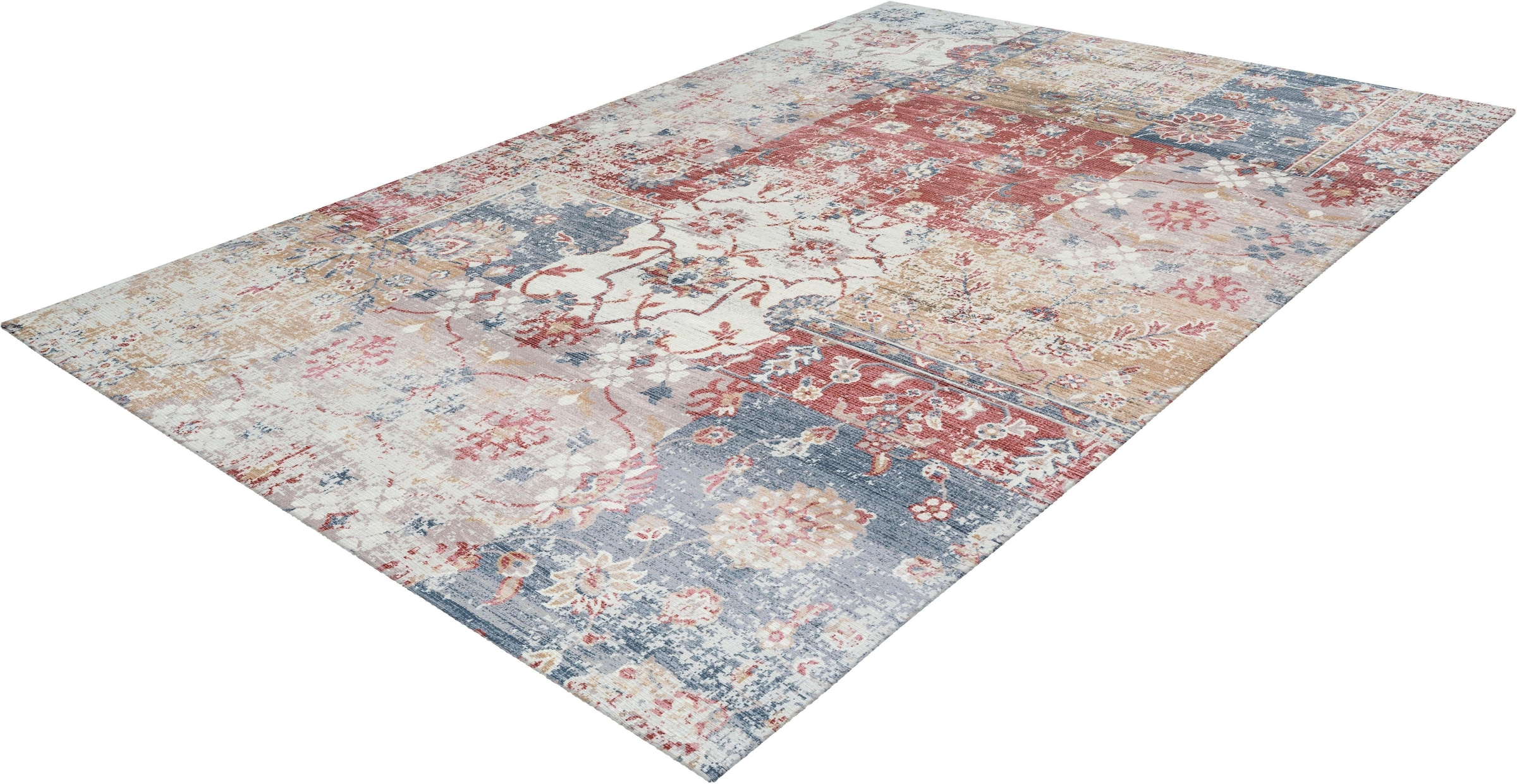 calo-deluxe Teppich »Emin 1003«, rechteckig, 10 mm Höhe, reine Baumwolle, Wohnzimmer