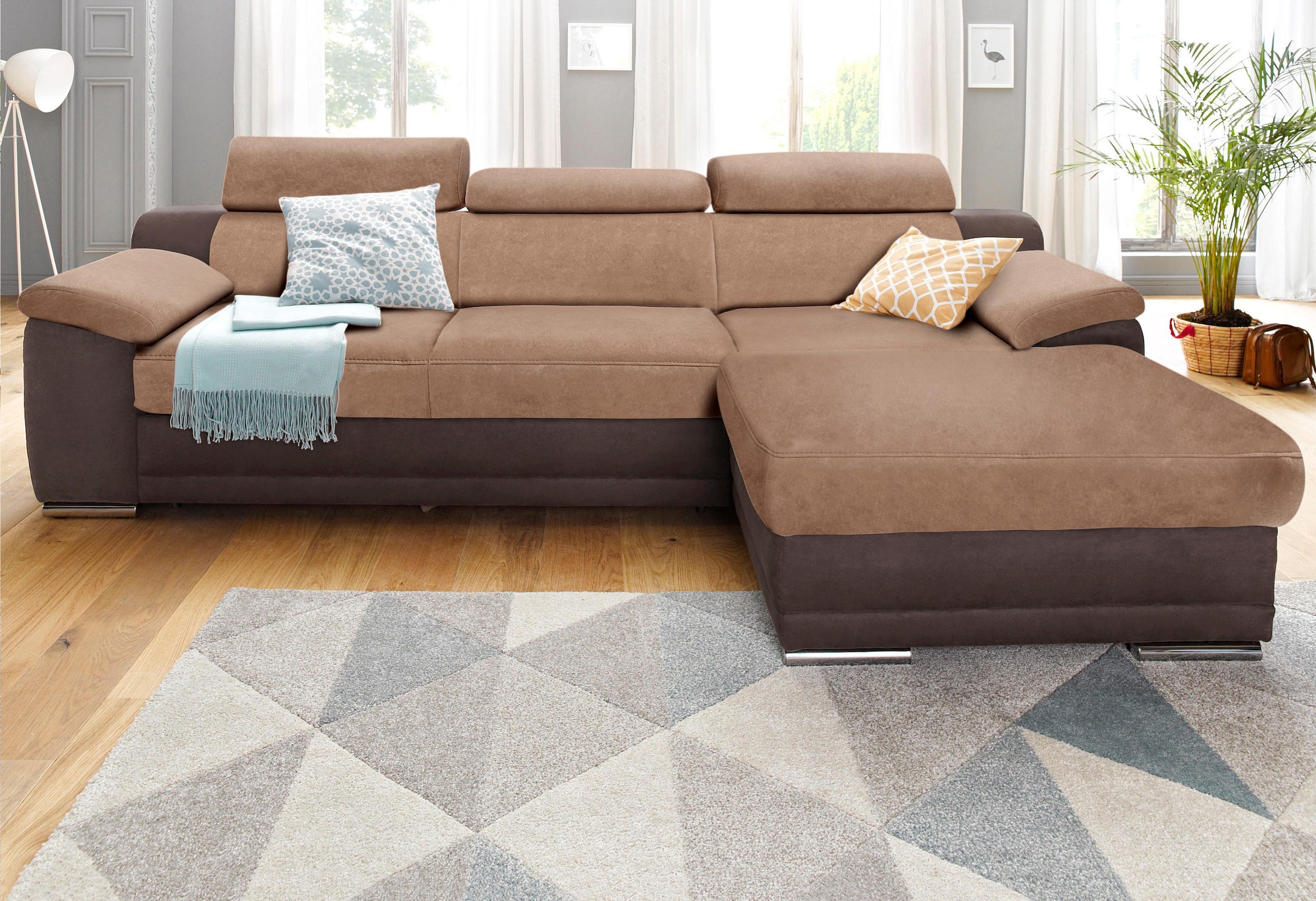 sit&more Sit&more Ecksofa Xenia L-Form su Kopft...