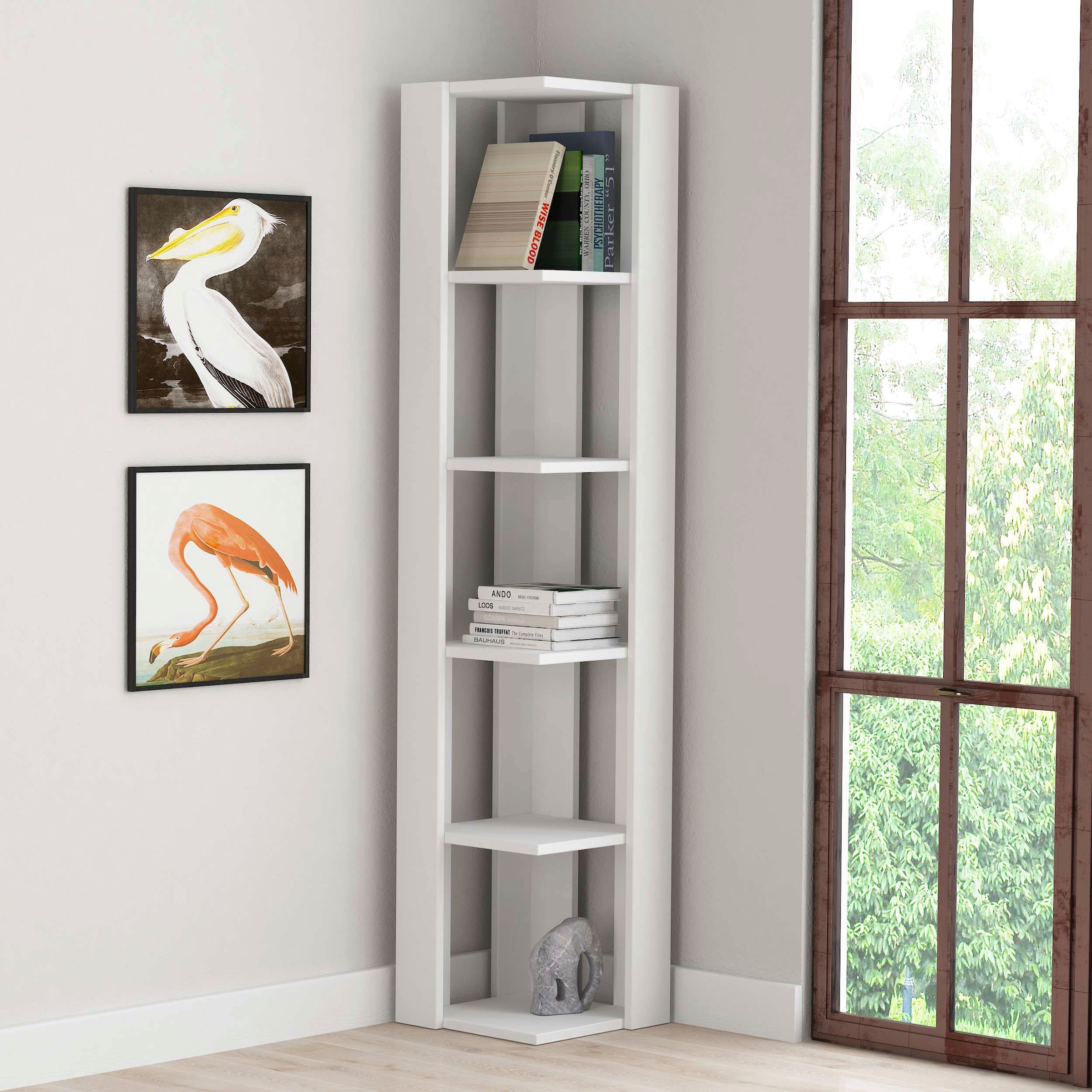 Decortie Eckregal »Nati Eckregal«, (Packung), Leichte Montage, Lagerung, Platzsparend