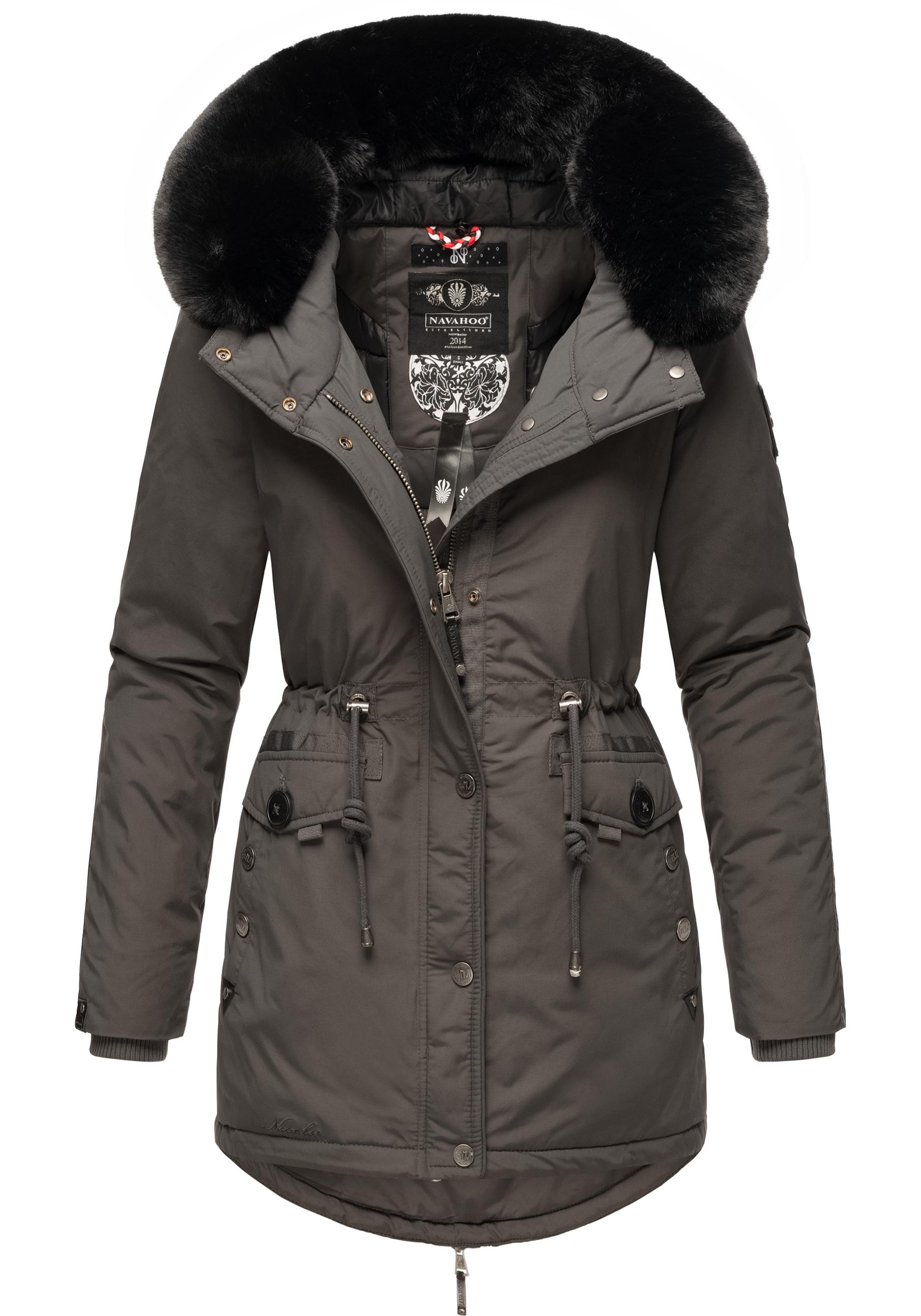 Navahoo Wintermantel »Sweety Deluxe«, modischer Winterparka mit großer doppelter Kapuze