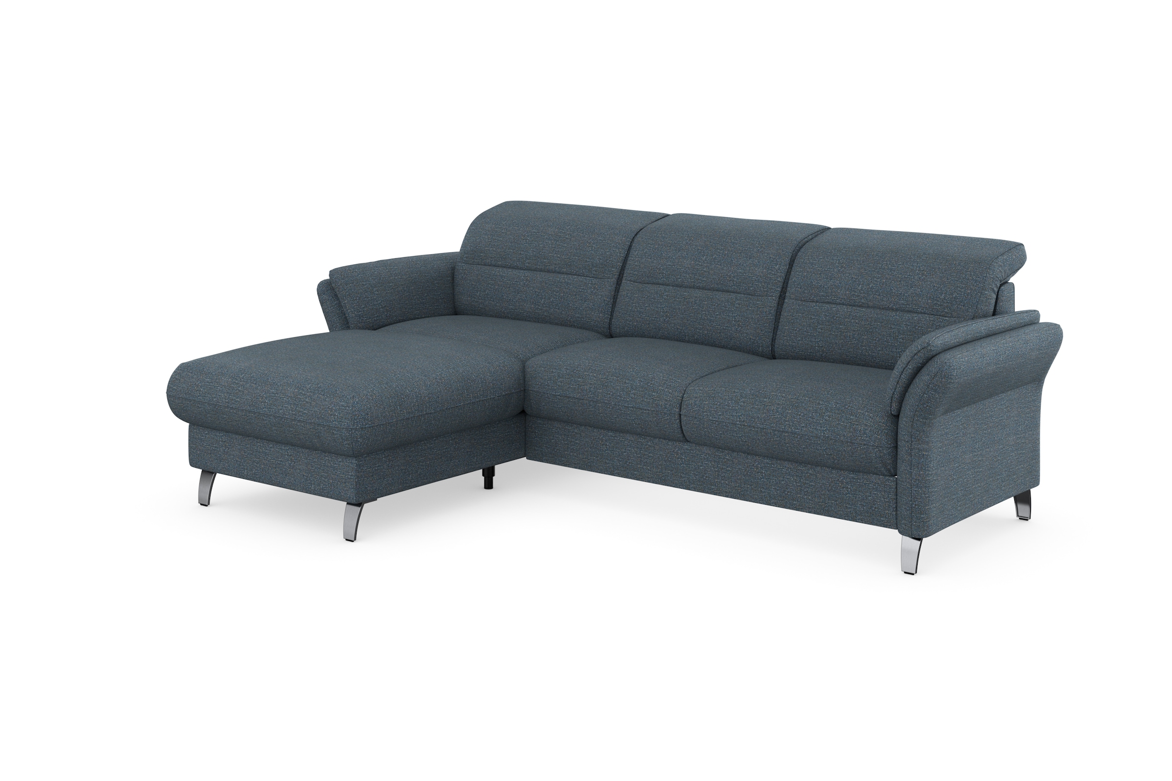 sit&more Ecksofa »Grenoble L-Form mit Federkern«, wahlweise mit Bettfunktion, Bettkasten, Arm- und Kopfteilverstellung