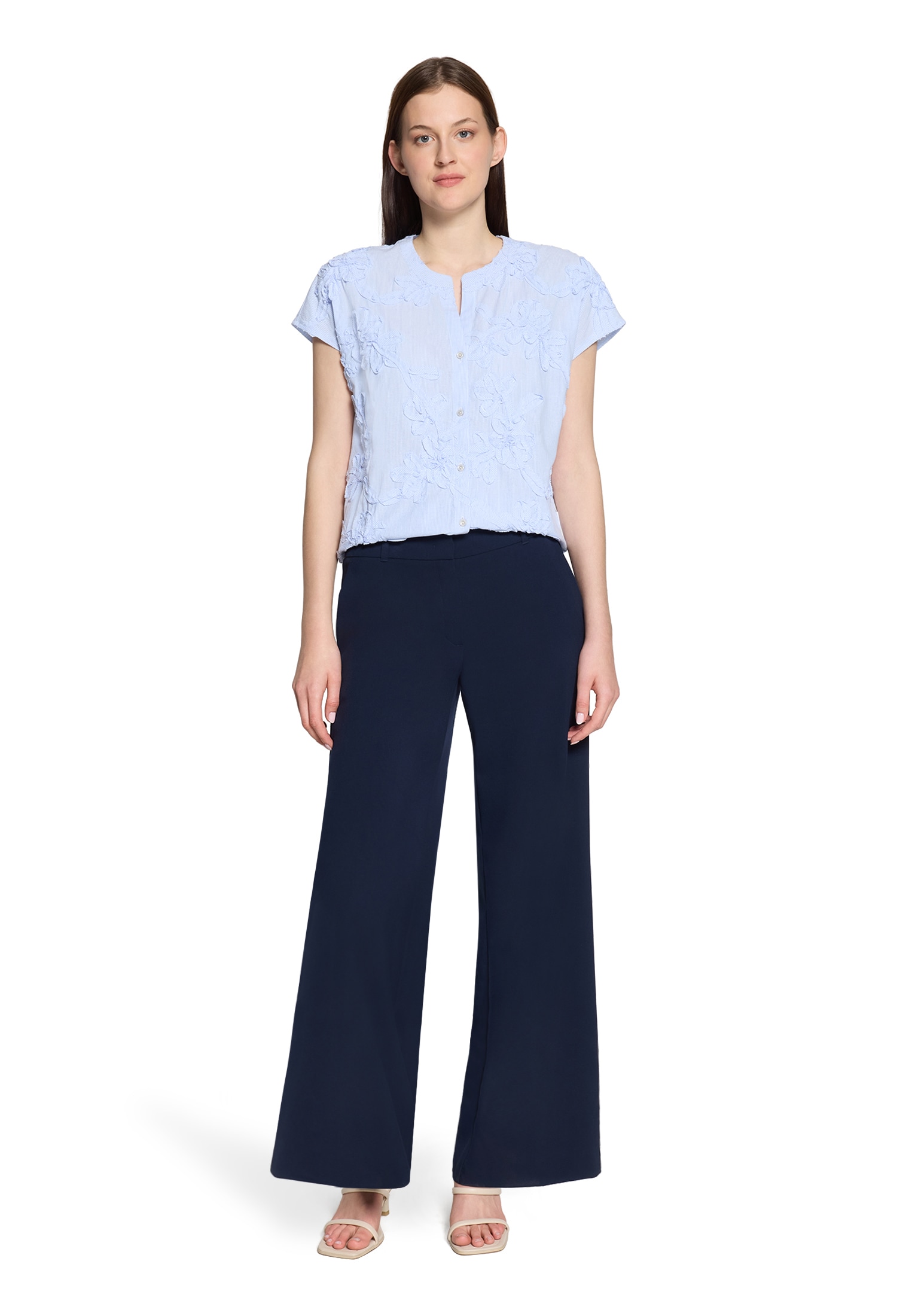 Betty&Co Hemdbluse »Damen mit Stickerei«