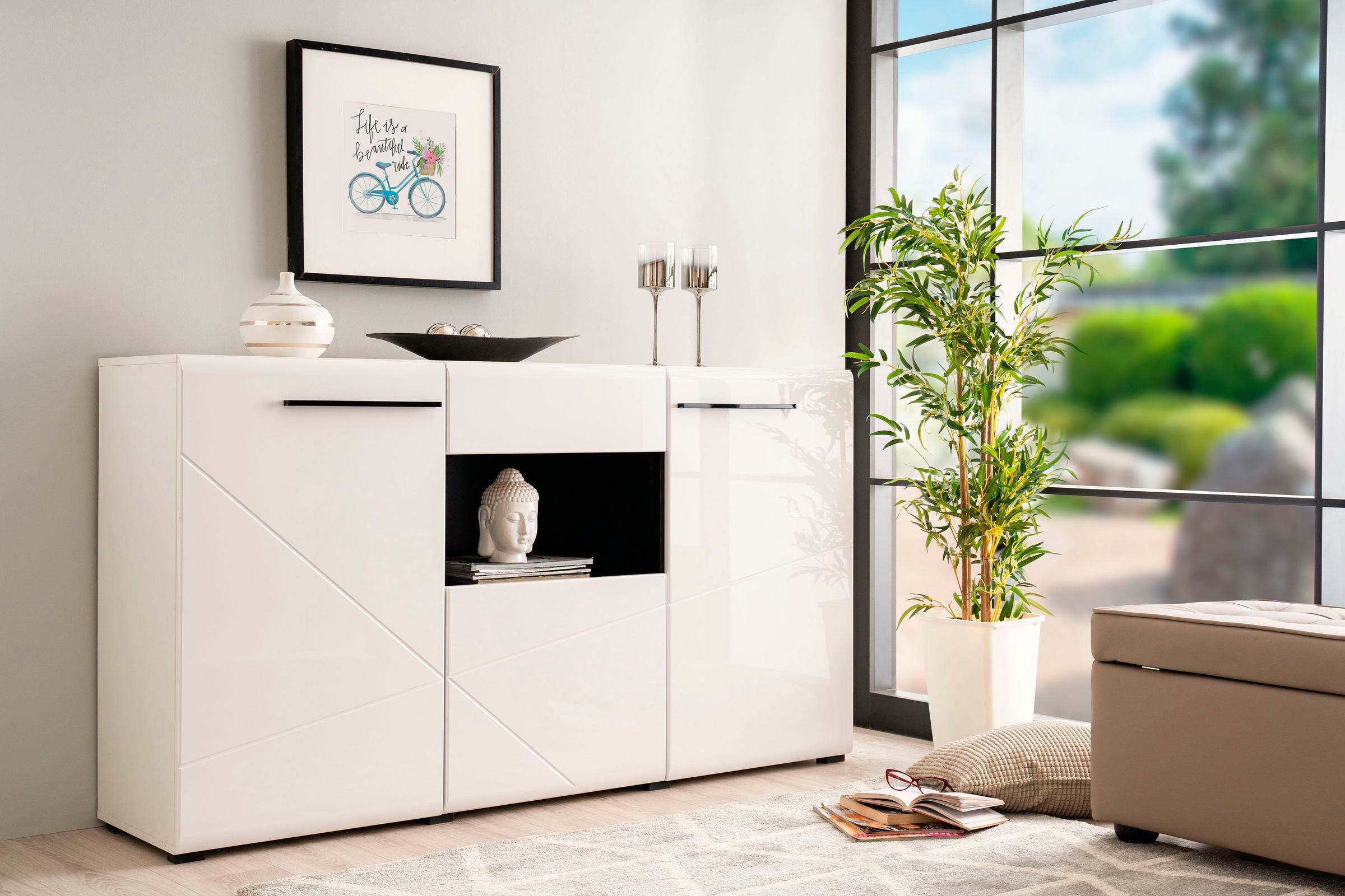 Home affaire Sideboard "Trentino" Kommode, Briete ca. 173 cm, Soft-Close-Funktion, Hochglanzfronten