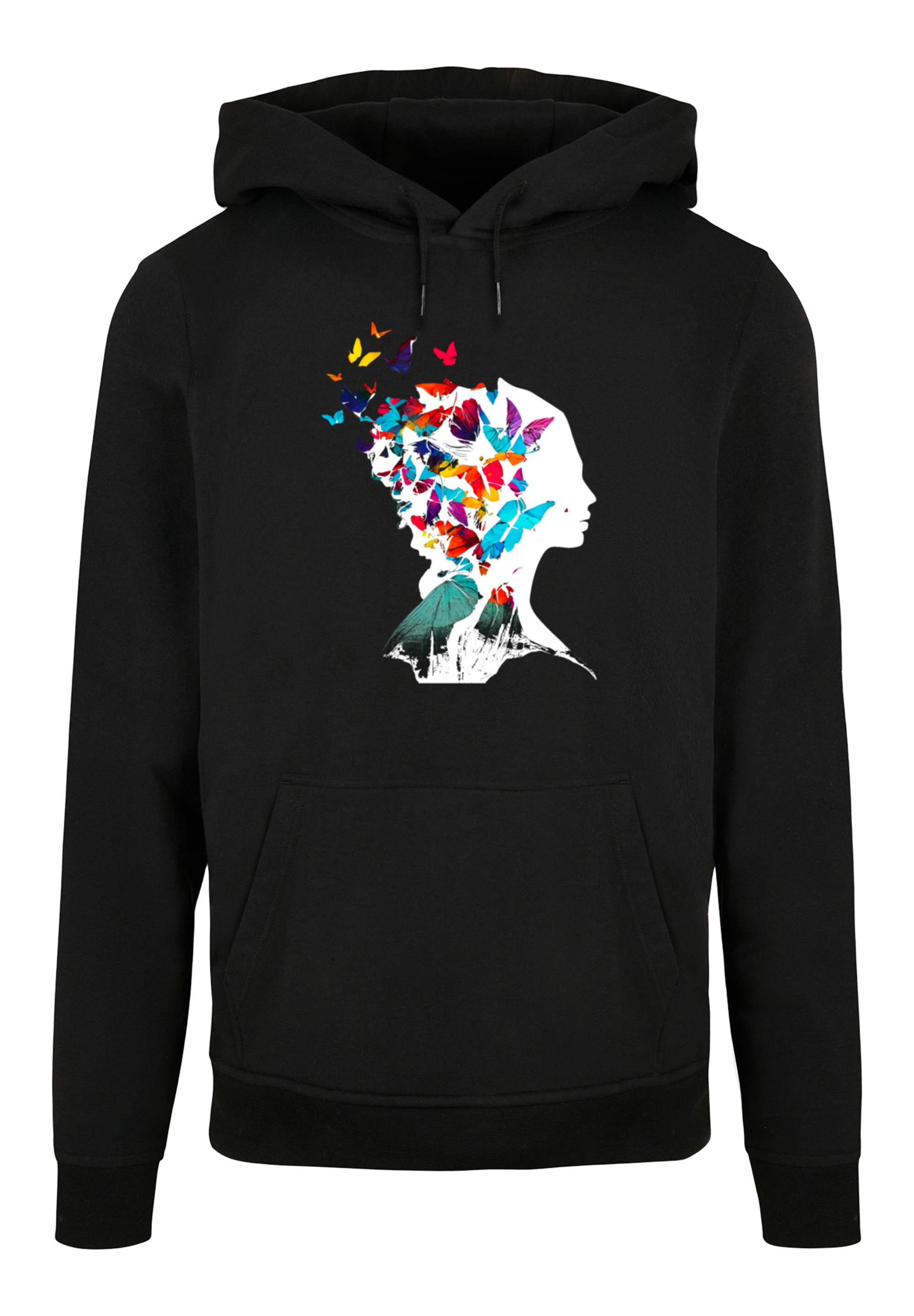 F4NT4STIC Kapuzenpullover »Schmetterling Silhouette HOODIE«, Print