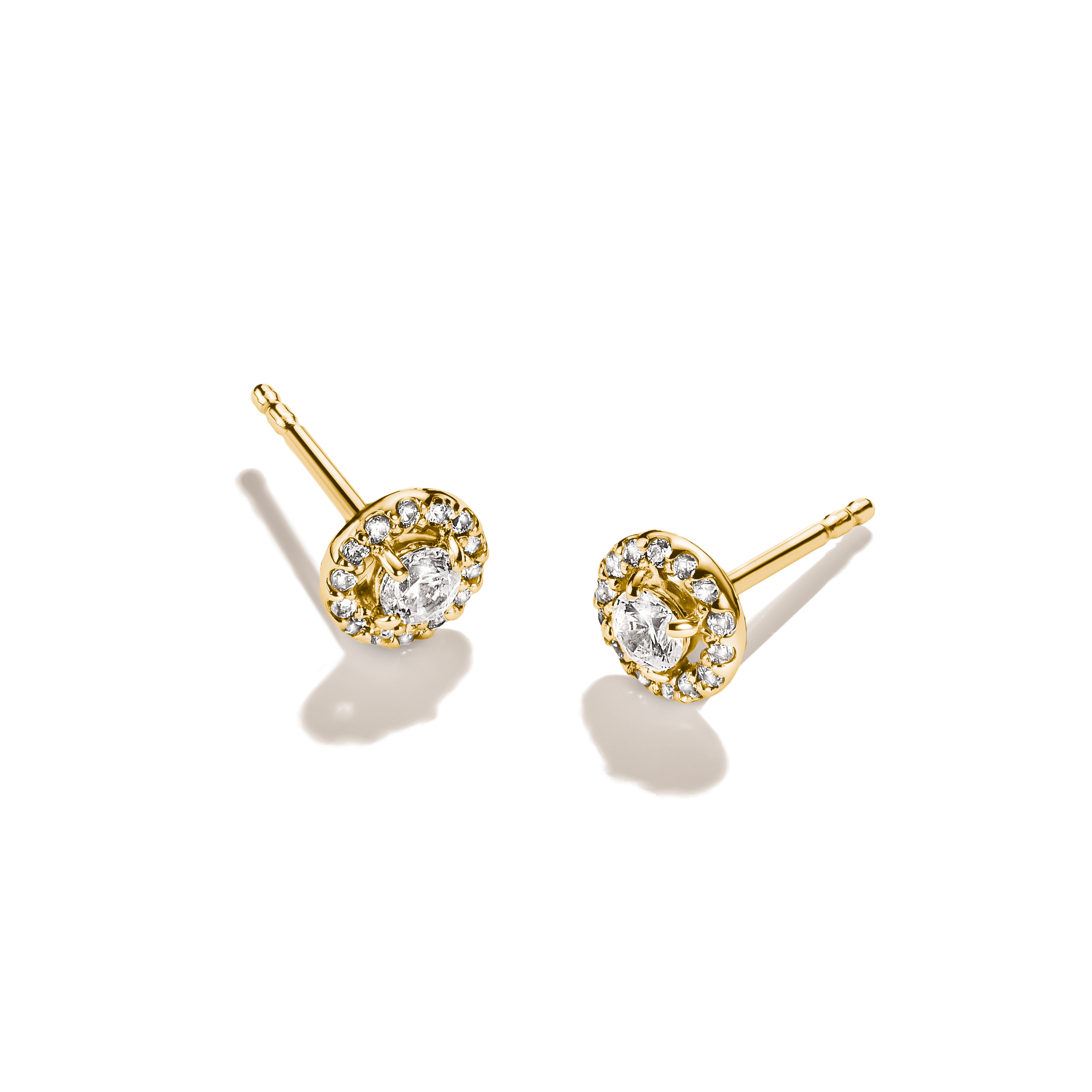 THOMAS SABO Paar Ohrstecker »Pavé-Ohrstecker gelbgoldfarben« mit Zirkonia (synth.)