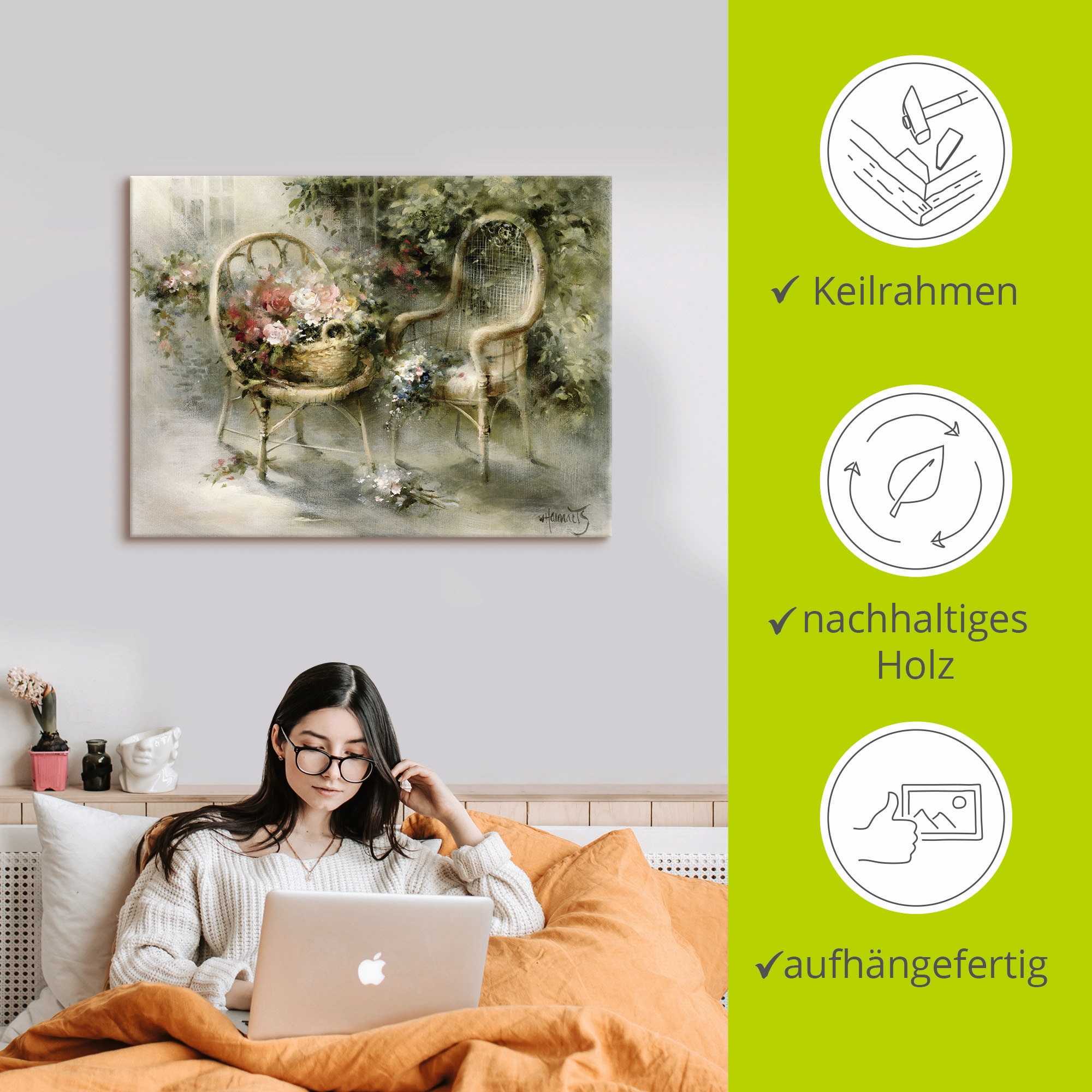 Artland Wandbild »Sommer II«, Garten, (1 St.), als Leinwandbild, Poster in verschied. Größen