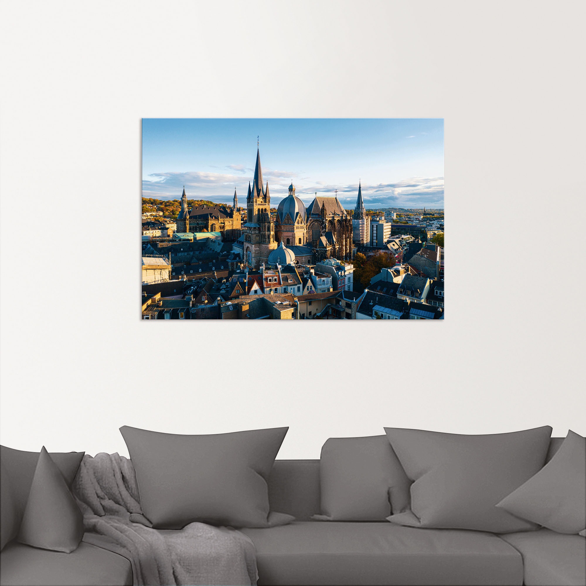 Artland Wandbild »Aachen Skyline II«, Aachen, (1 St.), als Alubild, Leinwandbild, Wandaufkleber oder Poster in versch. Größen