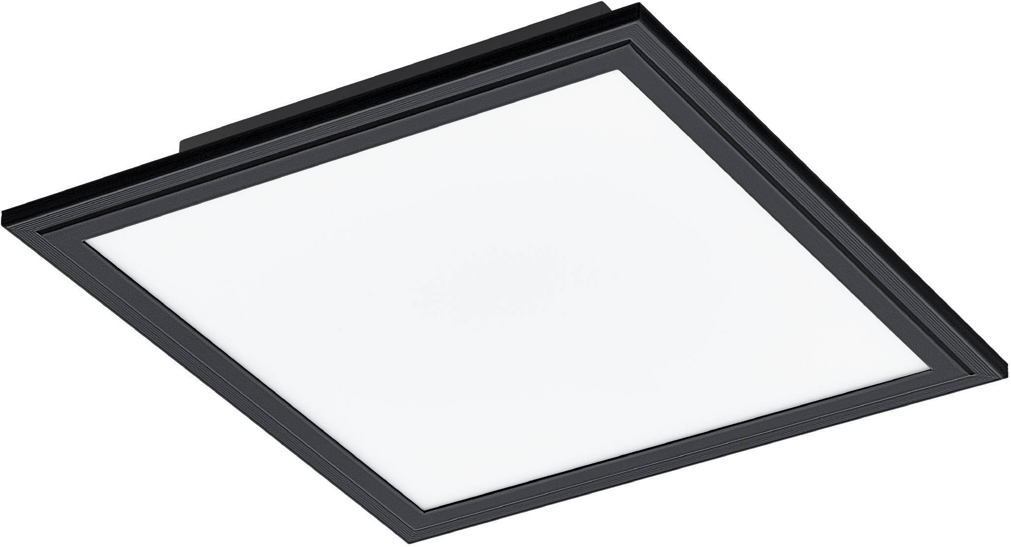 EGLO Deckenleuchte "Salobrena 1 Deckenlampe, weiß und schwarz, Aufbaulampe, Flurlampe", 1, H: 5cm, 1 Stk., schwarz, Wohnzimmer, Leuchten,